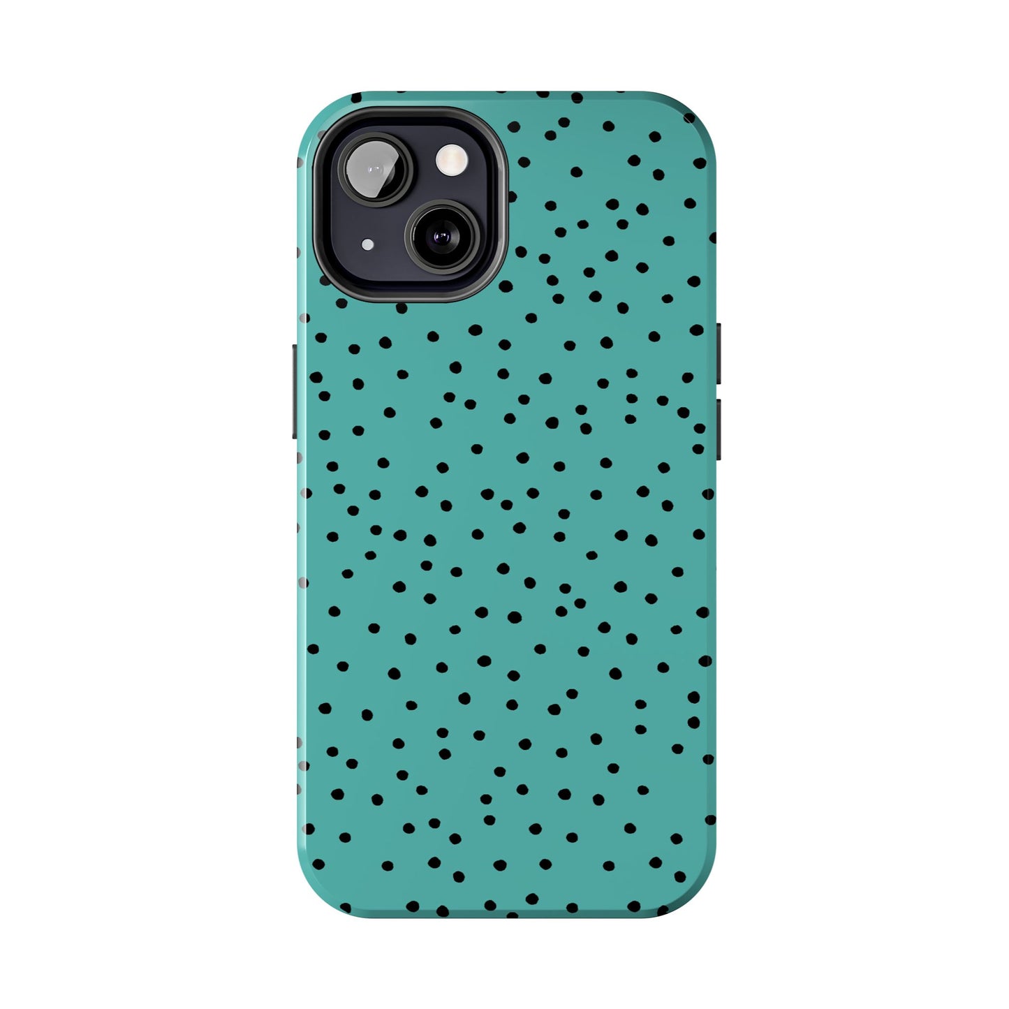 Dinky Dots Turquoise / Black Phone Case