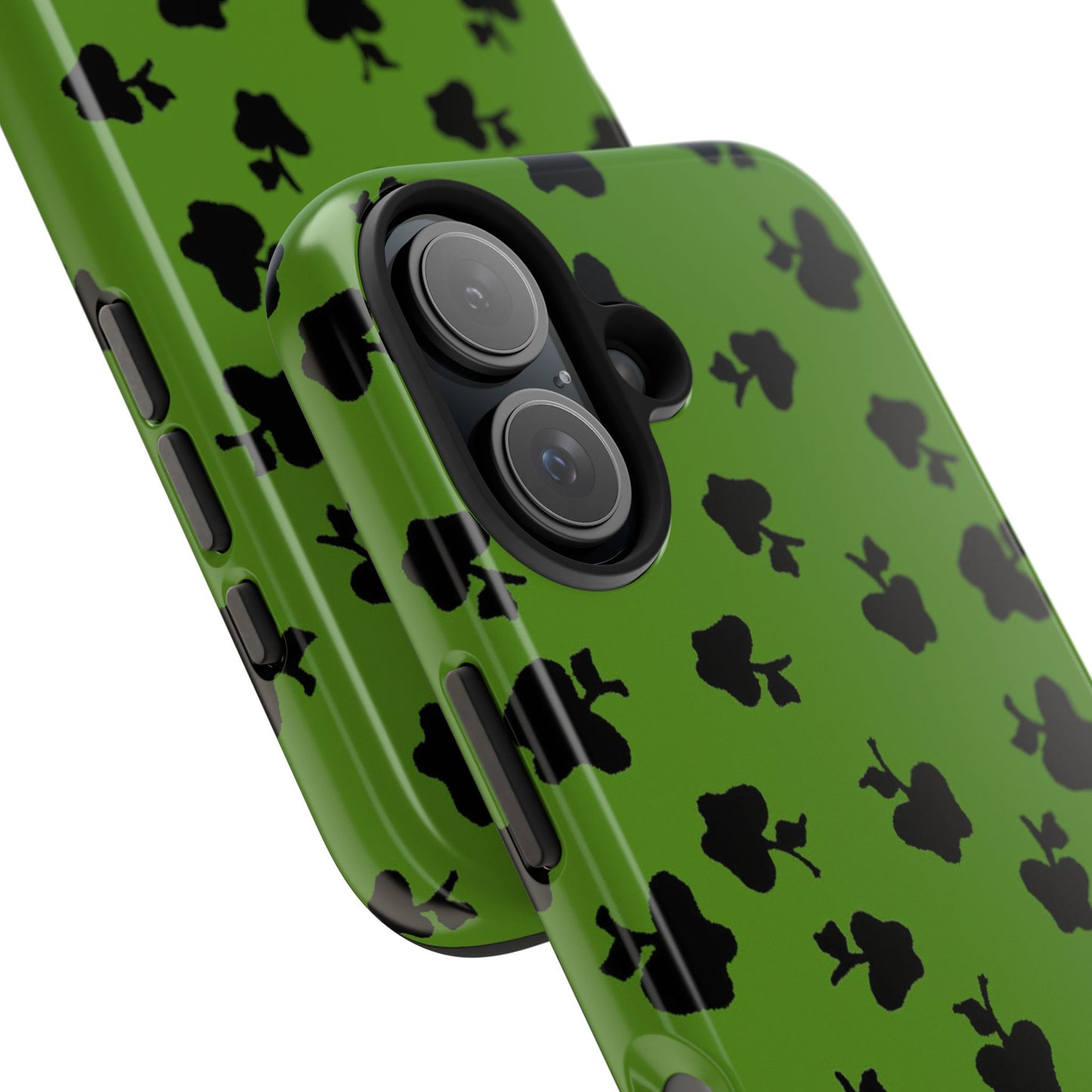 Happy Apples Green / Black Phone Case