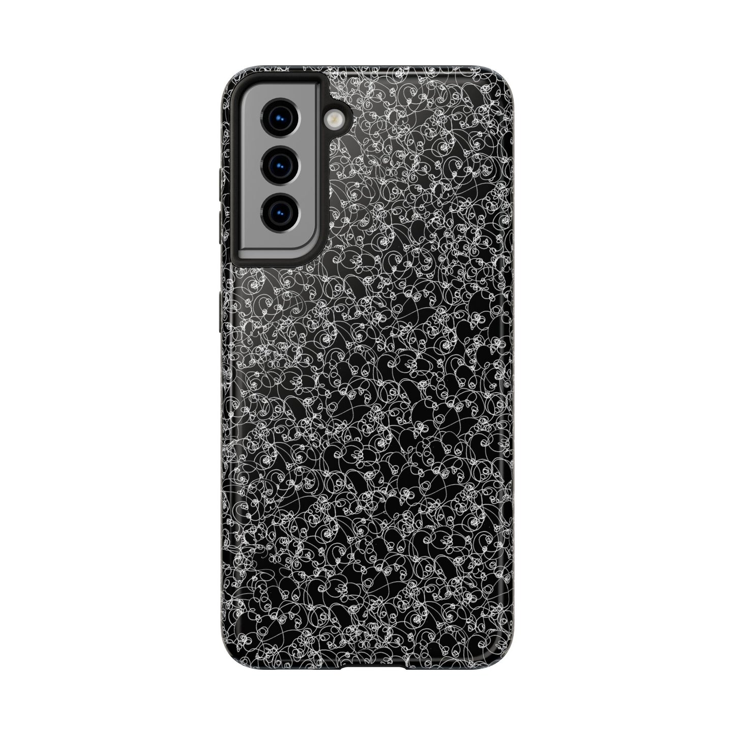 Scribble Black / White Phone Case