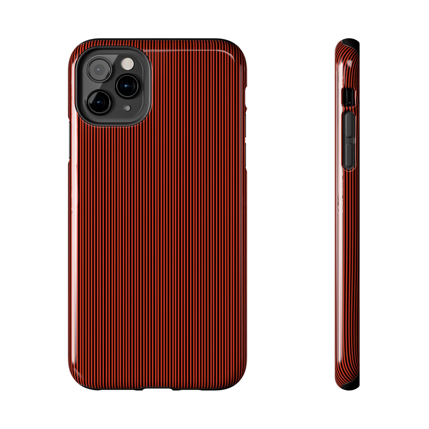 Pin Stripe Red / Black Phone Case