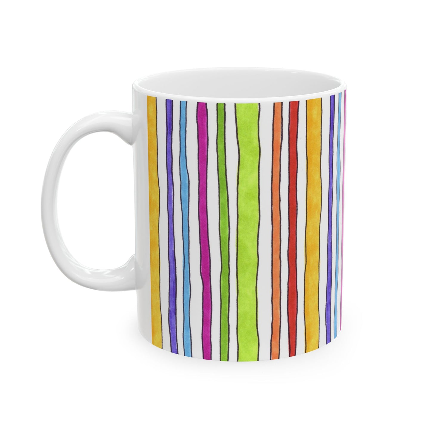 Stripe Fancy White Cup