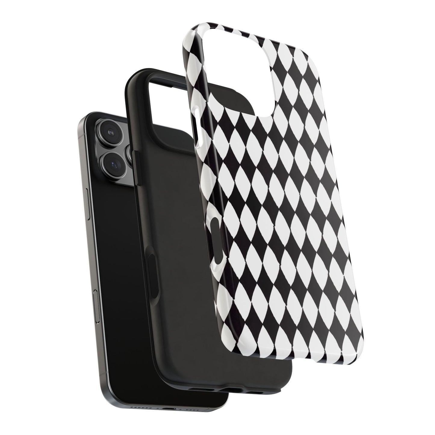Diamond White / Black Phone Case