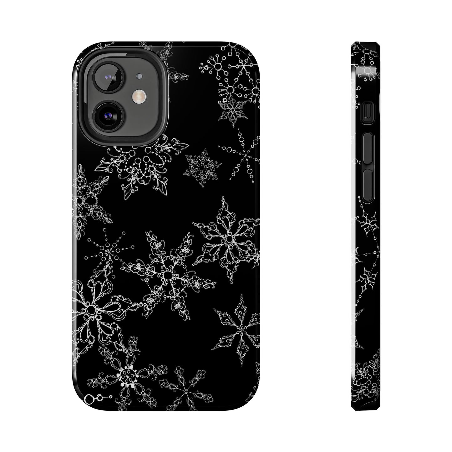 Random Flakes Black Phone Case