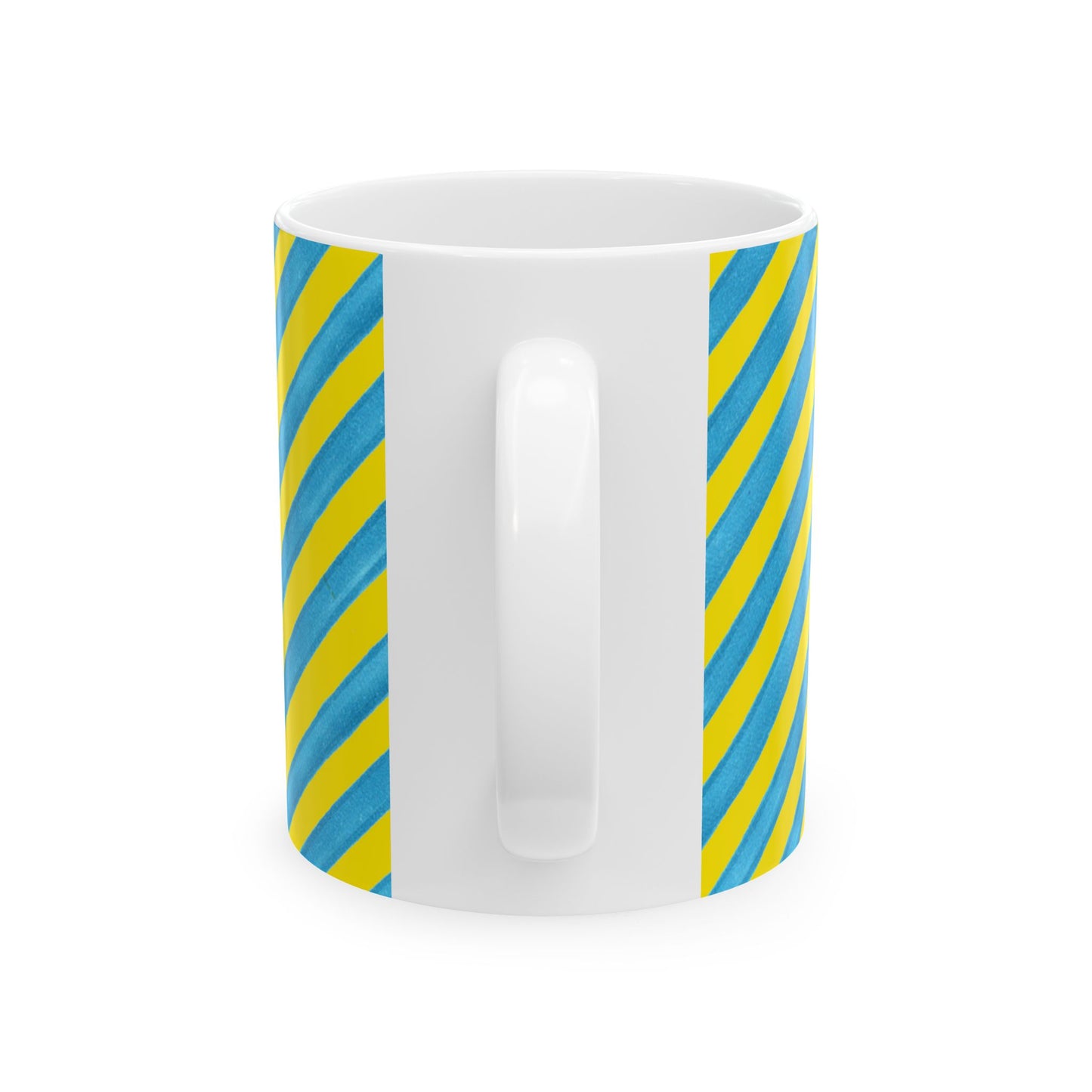 Bias Stripe Turquoise / Yellow Cup