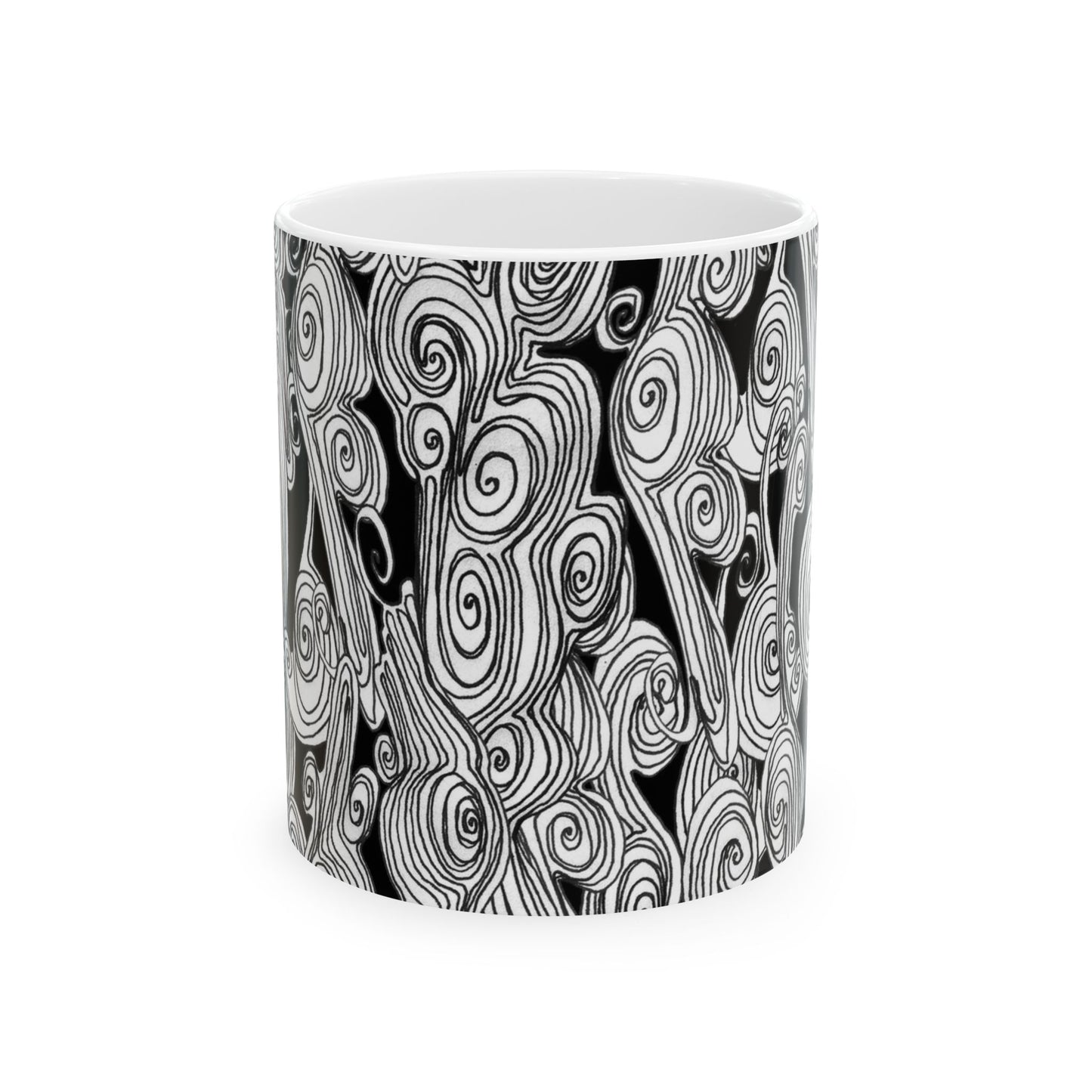 Bark Bark Black / White Cup