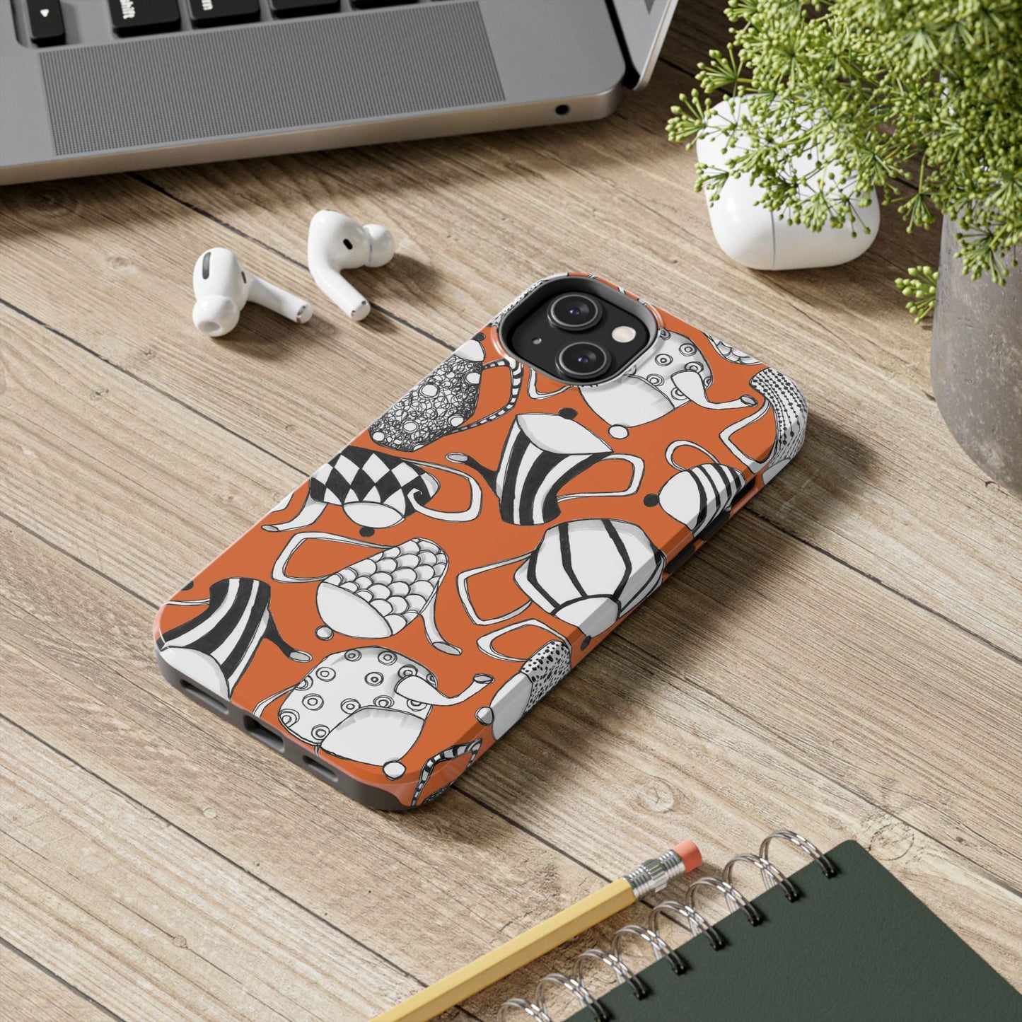 Coffee, Tea Anyone? Orange Phone Case