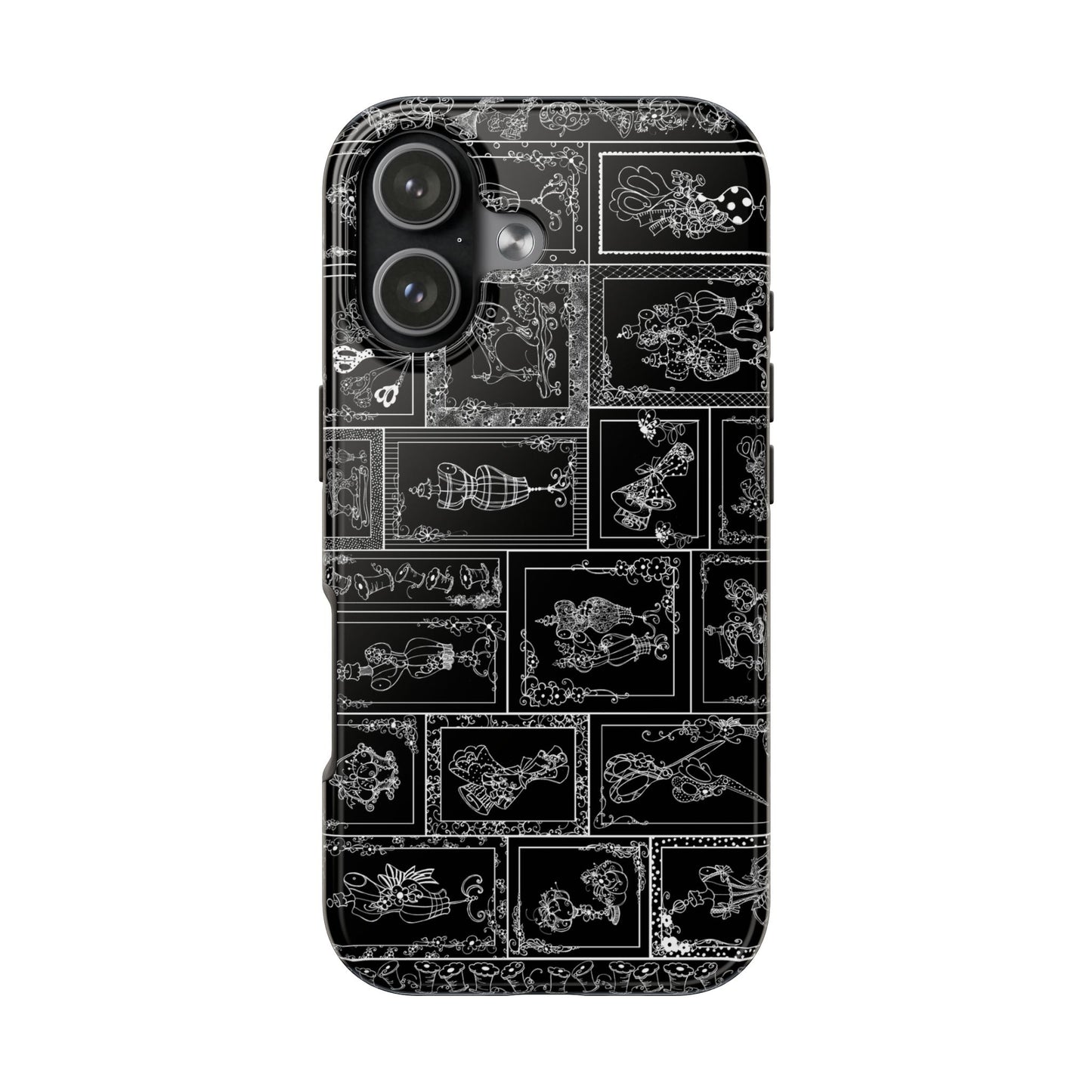 Sew Fancy Black Phone Case