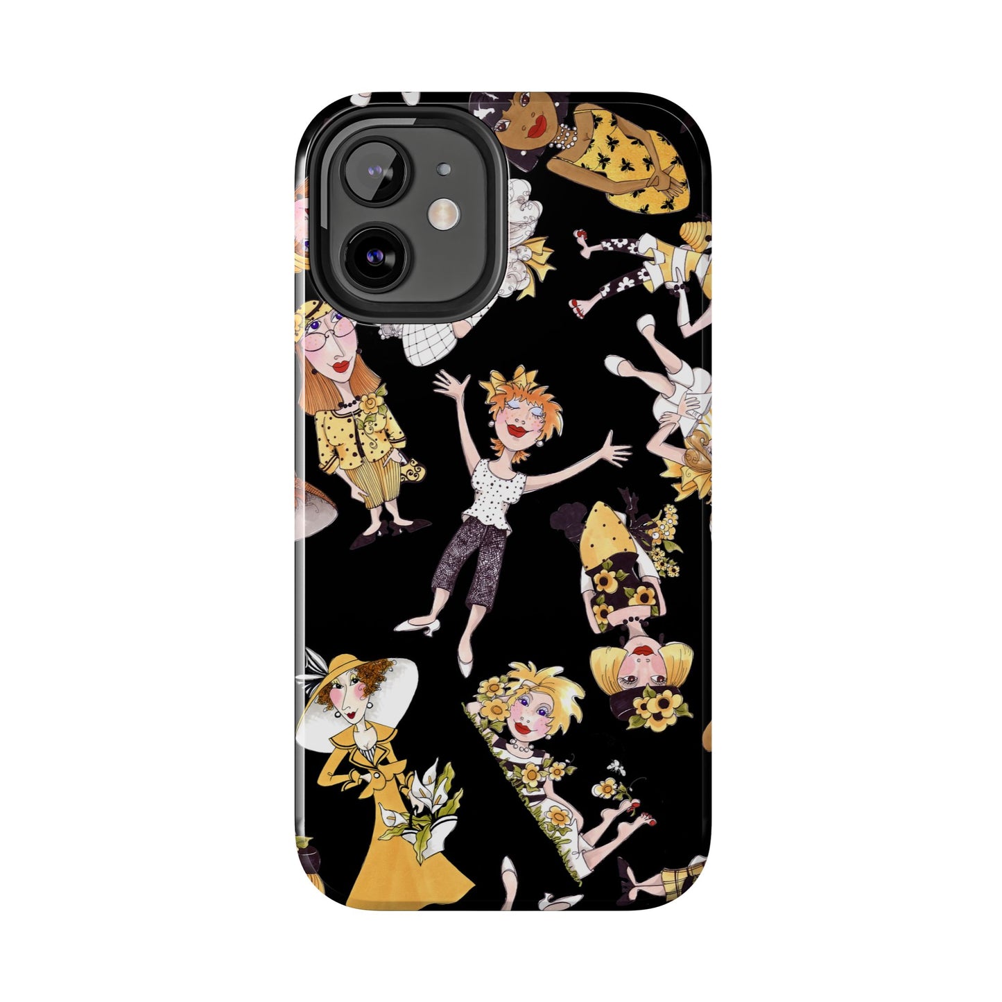 Bee Tossed Black Phone Case