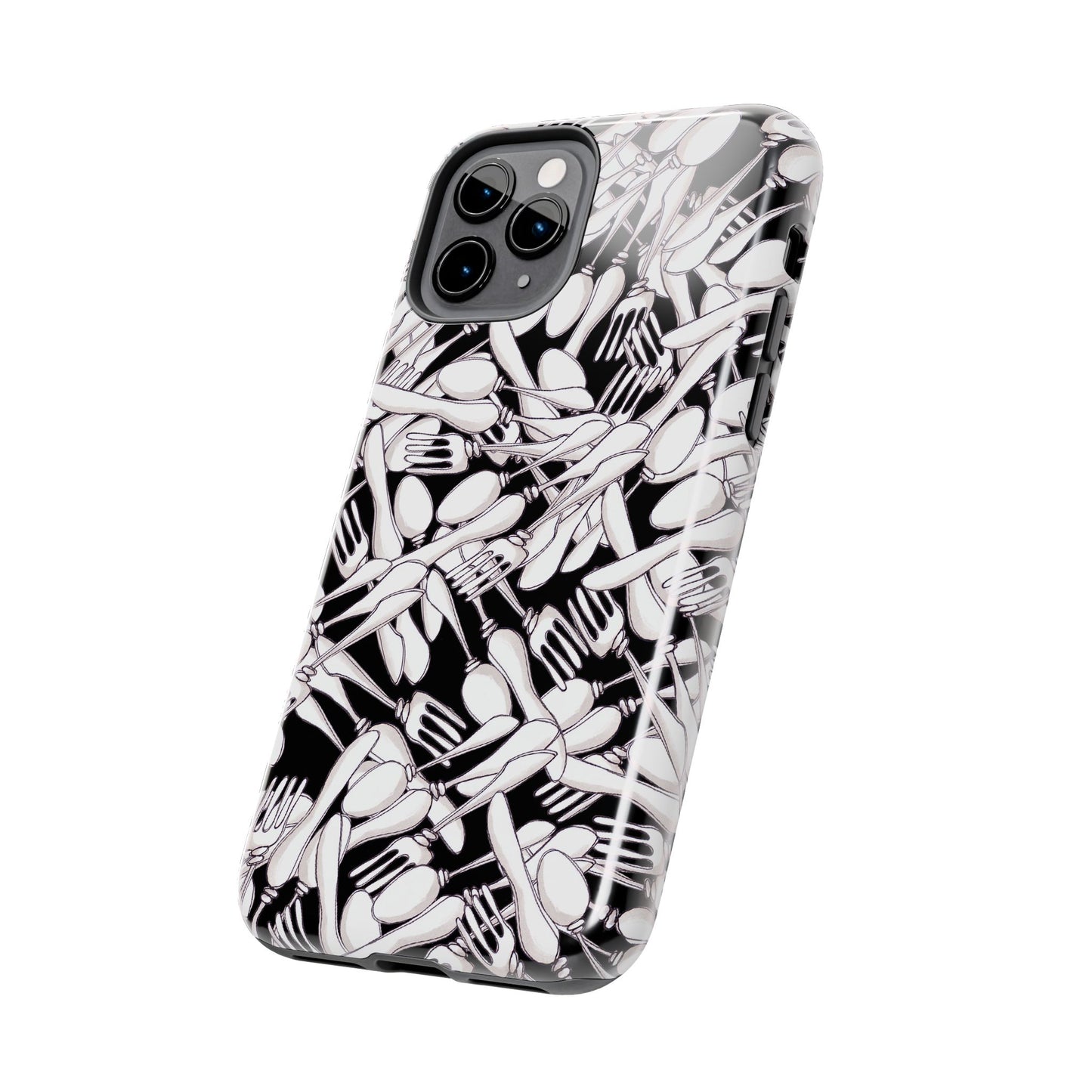 Silverware Wars Black Phone Case