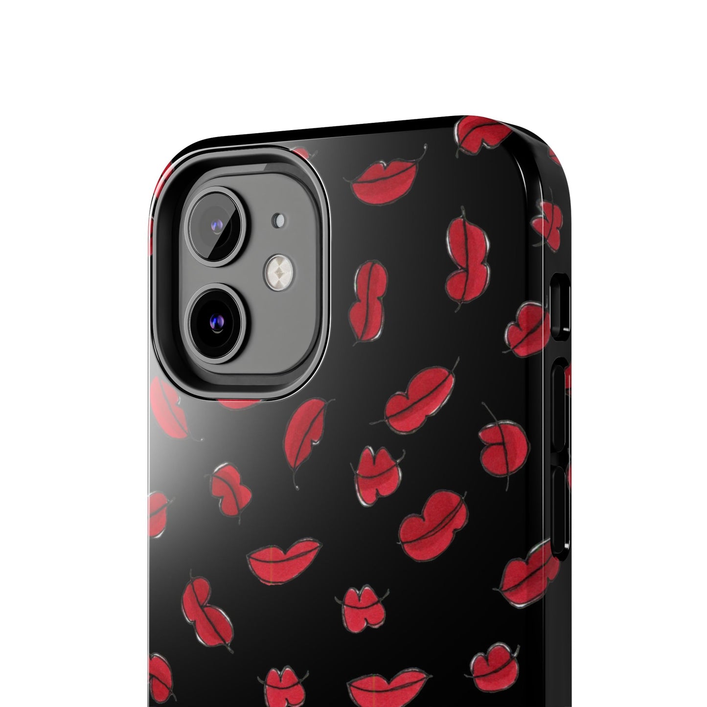 Lotsa Lips Black Phone Case