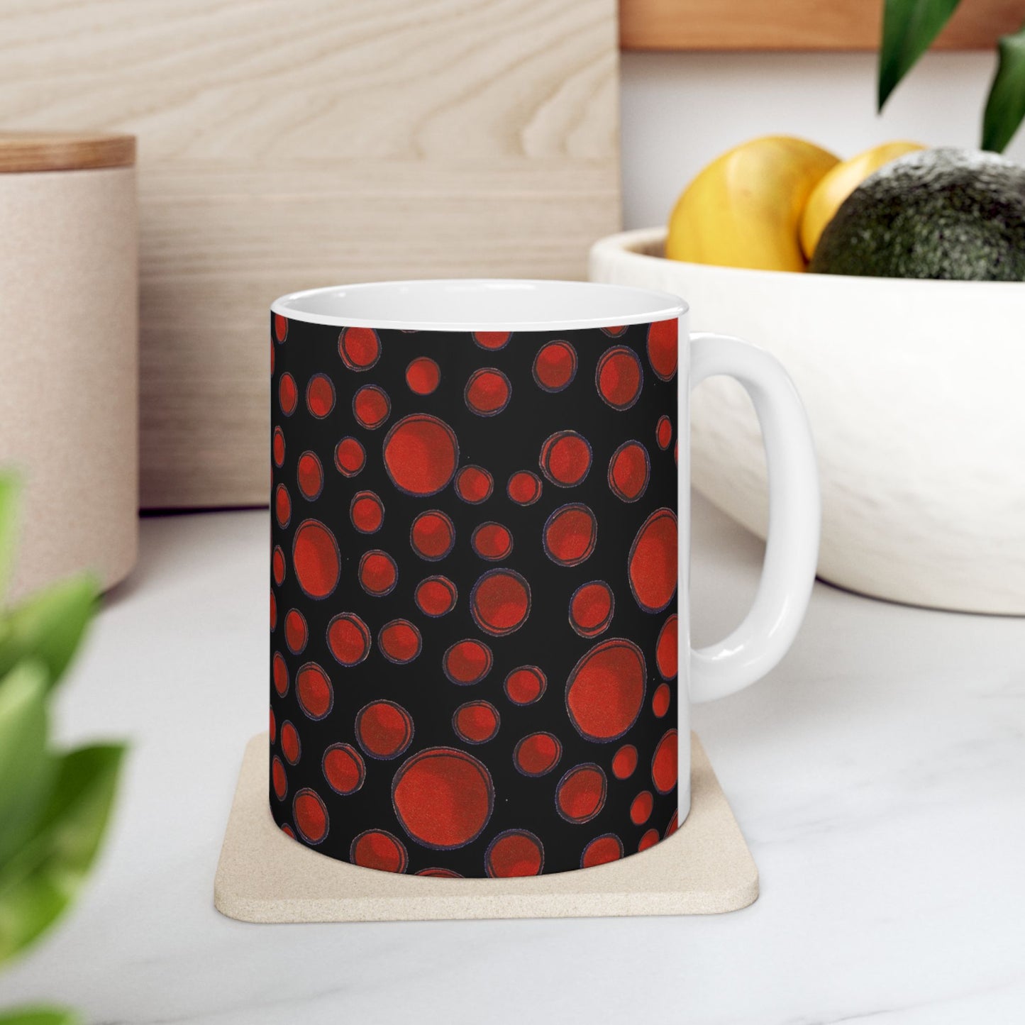 Dot Assortment Black / Red Cup