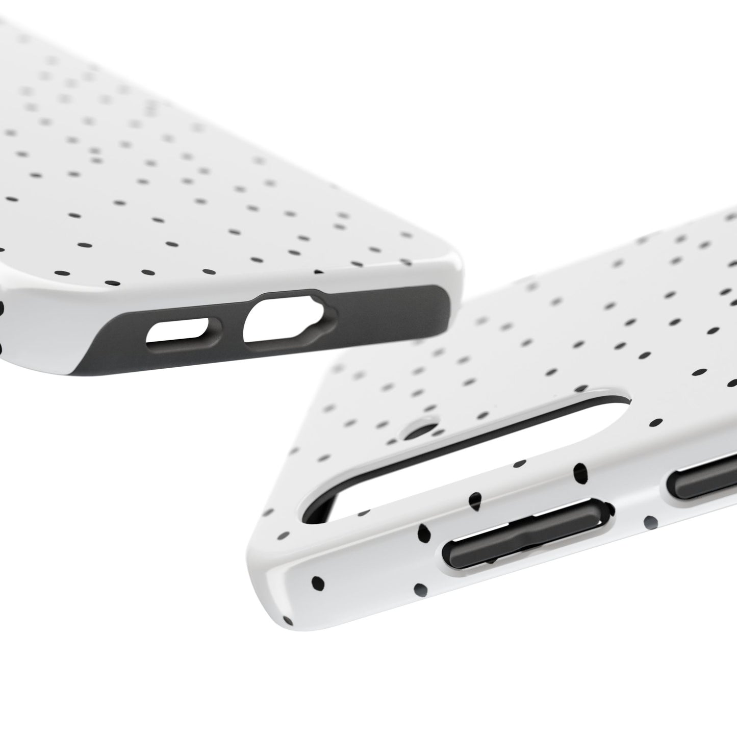Space Dots White / Black Phone Case