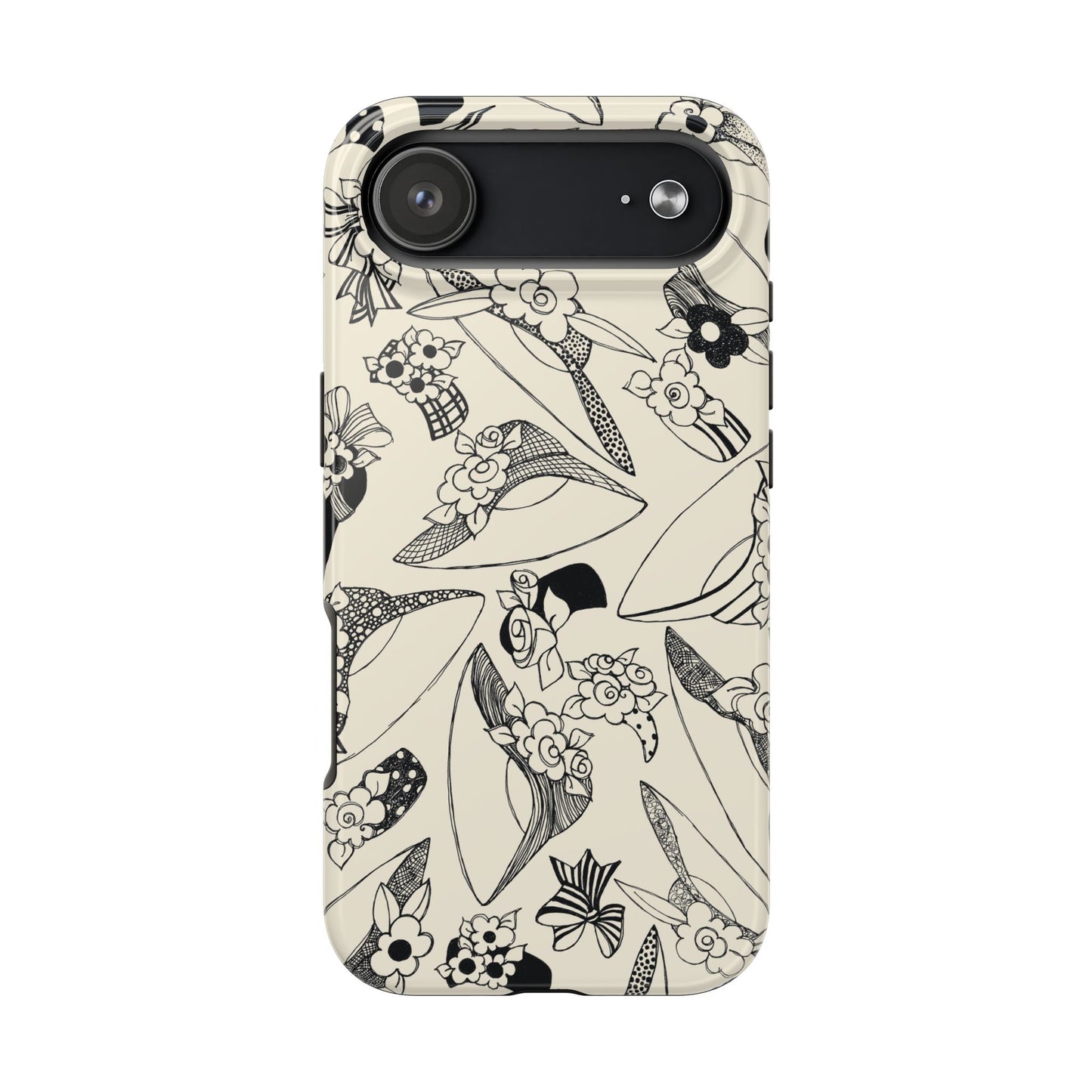 Millinery Ivory / Black Phone Case