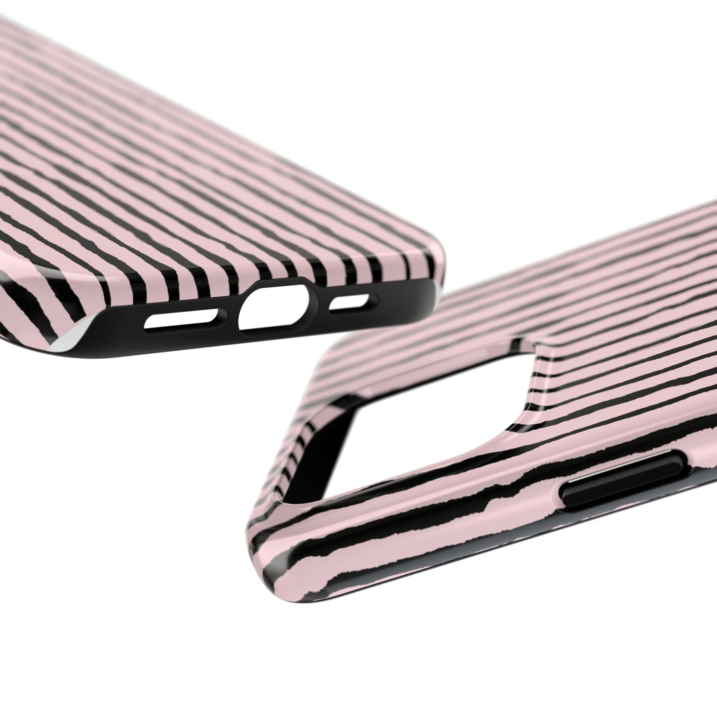 Sorta Stripe Light Pink / Black Phone Case