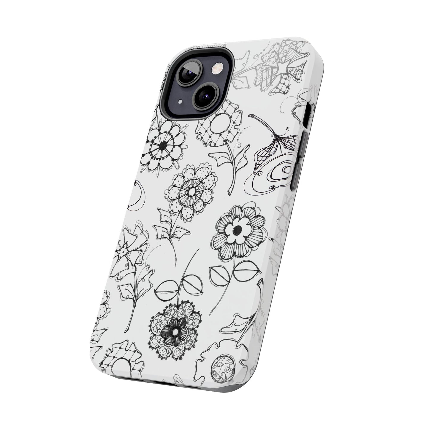 Paper Posies White Phone Case
