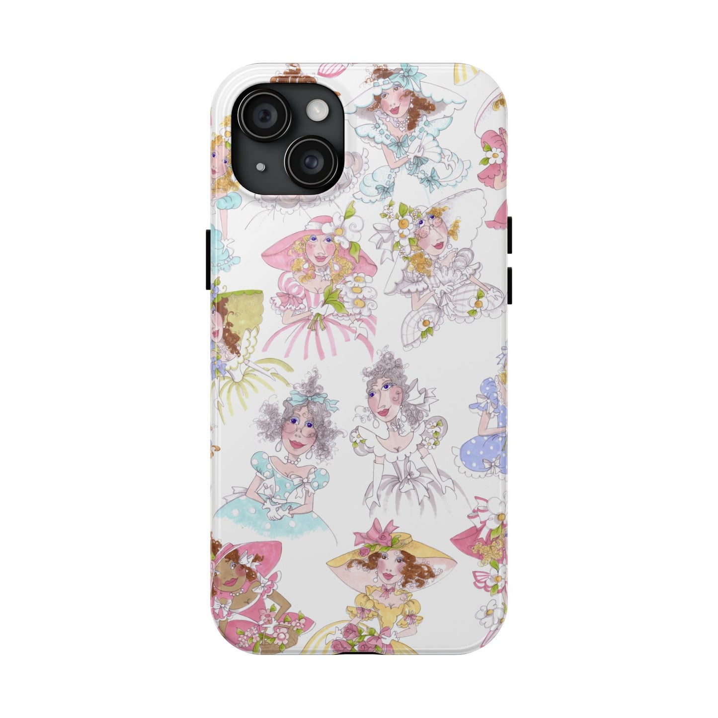 Tossed Belles White Phone Case