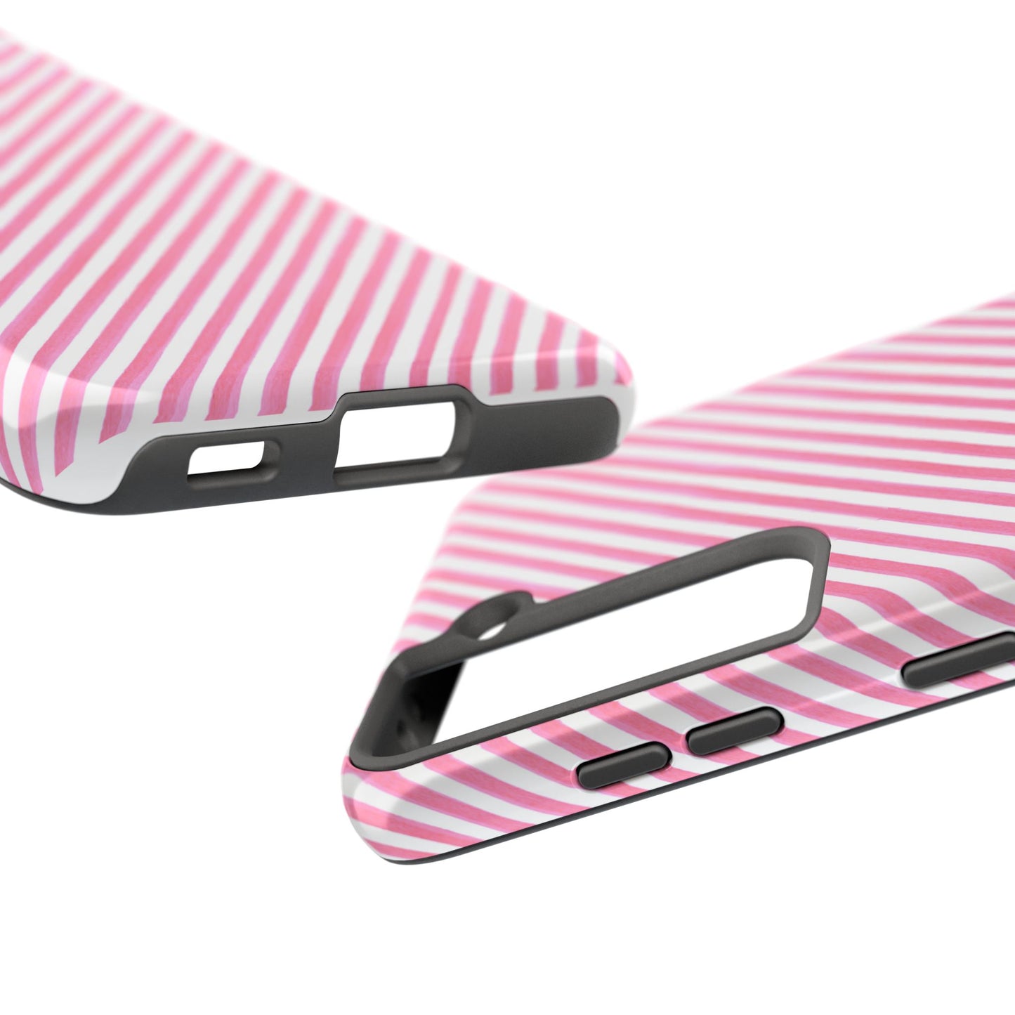 Bias Stripe Pink / White Phone Case