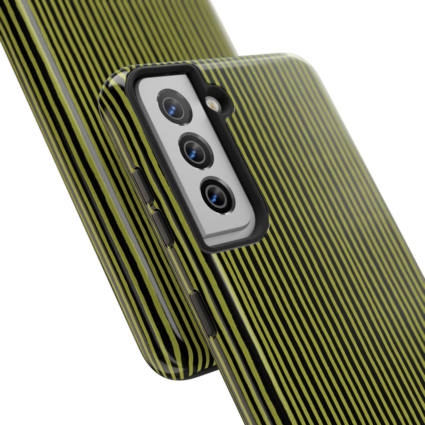 Happy Stripe Green / Black Phone Case