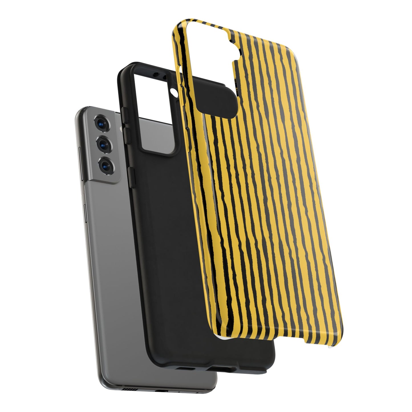 Sorta Stripe Yellow / Black Phone Case