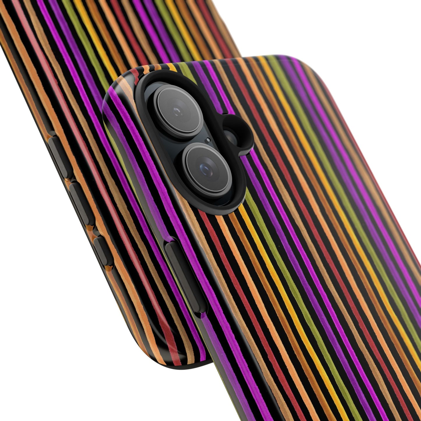 Spice Stripe Black Phone Case