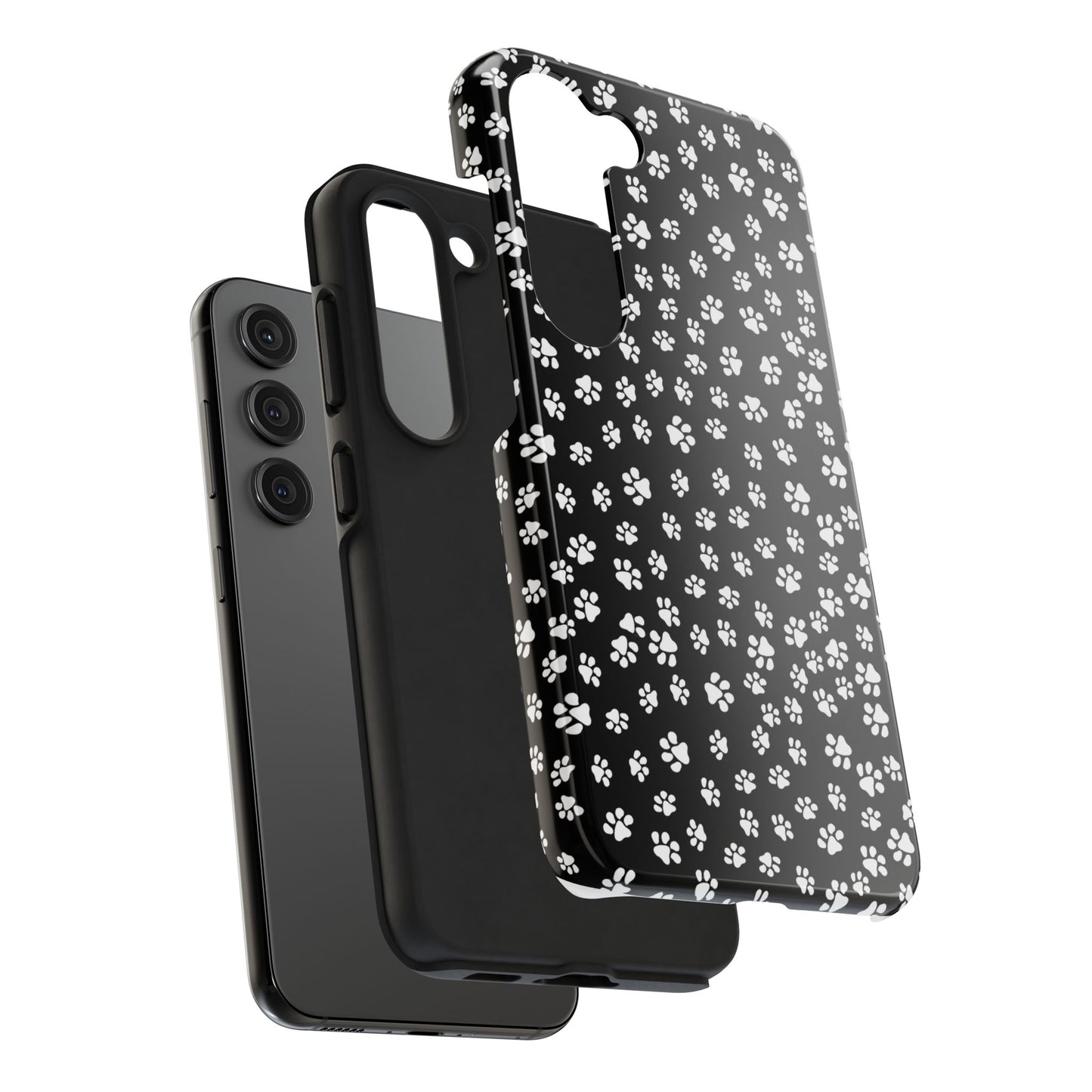 Little Paws Black / White Phone Case