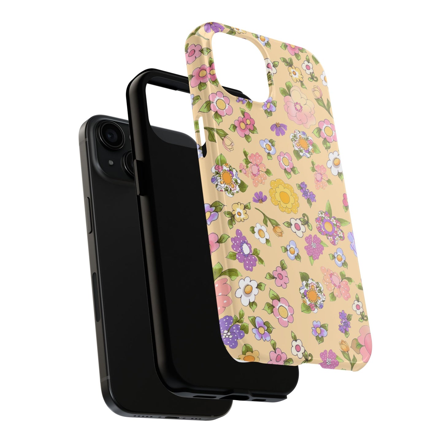 Flowery Yellow Phone Case