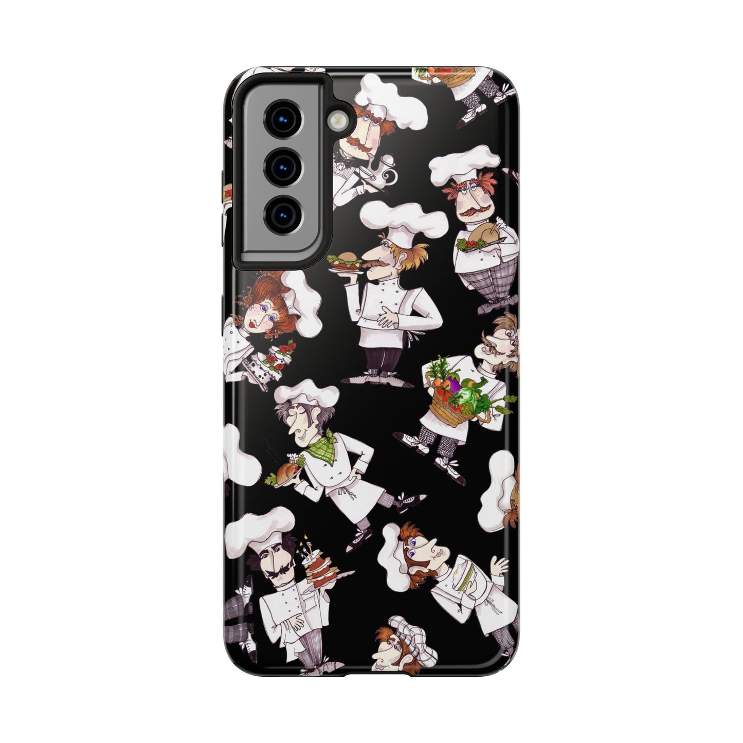 Tossed Chefs Black Phone Case