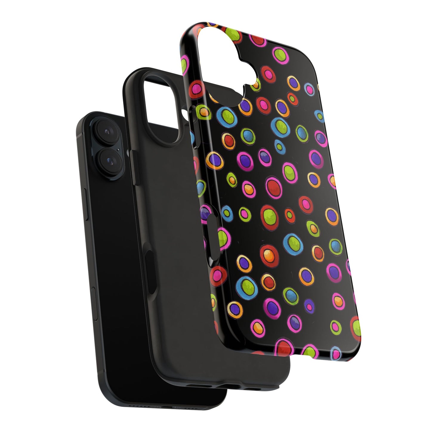 Dopey Dots Black Phone Case