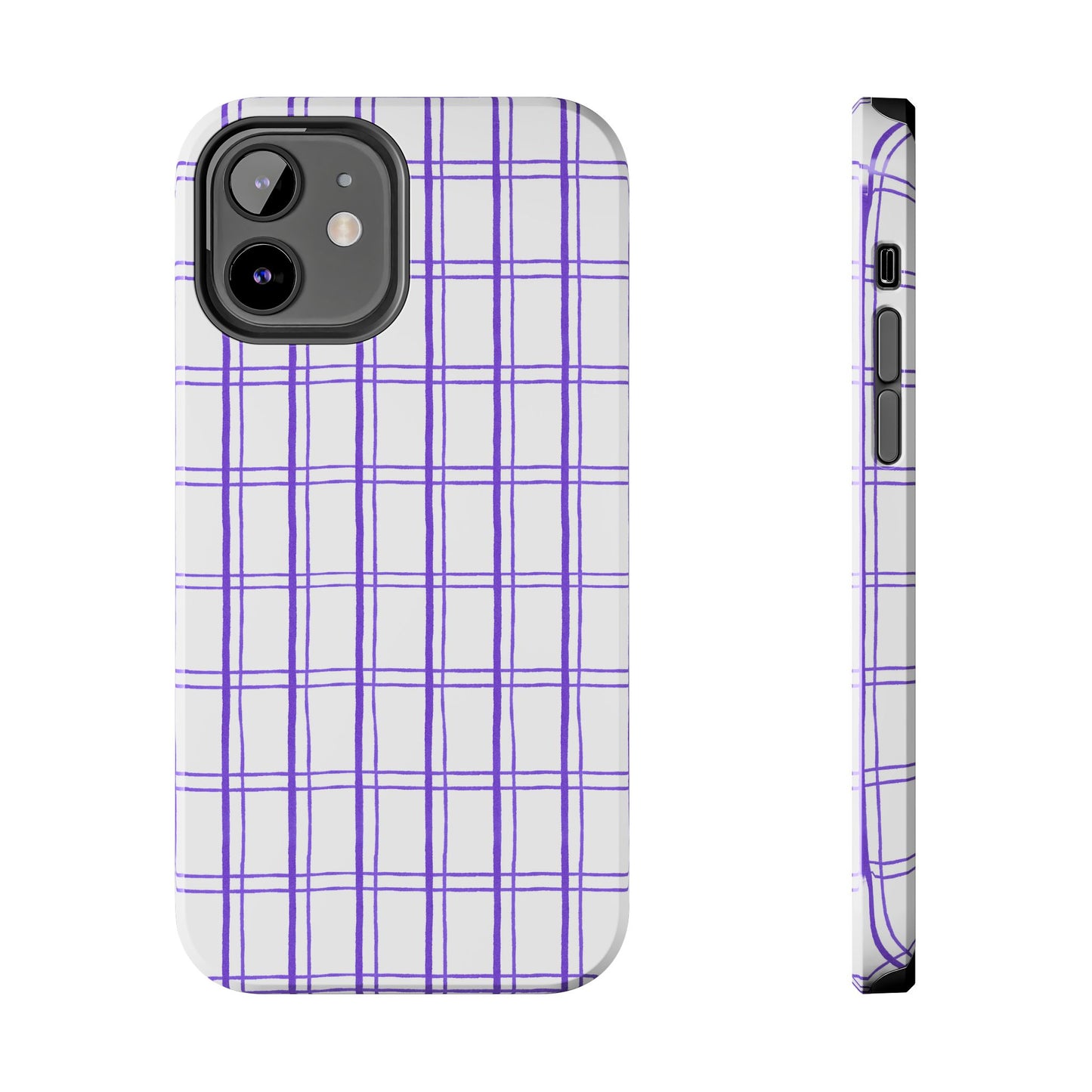 Little Plaid White / Blue Phone Case
