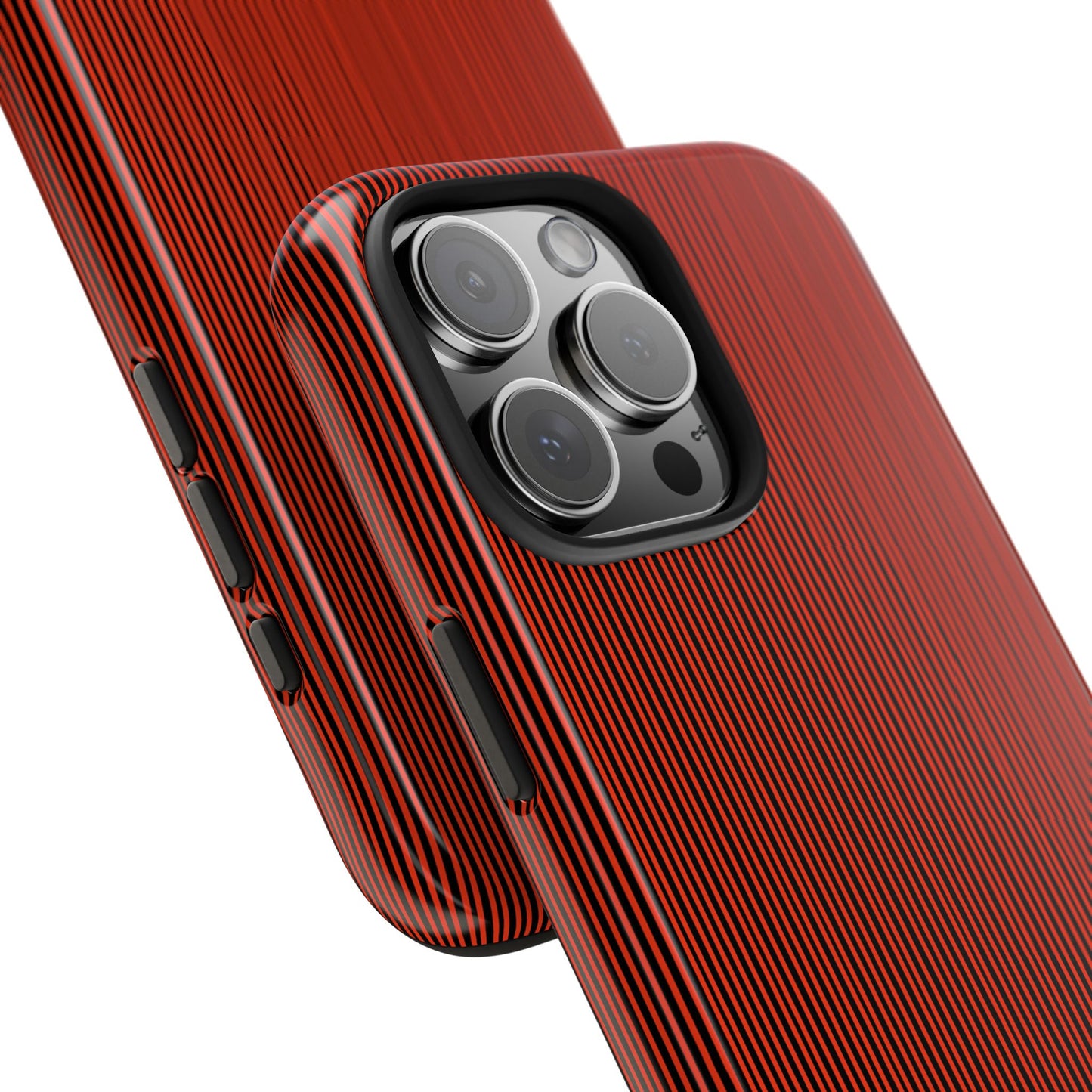 Pin Stripe Red / Black Phone Case