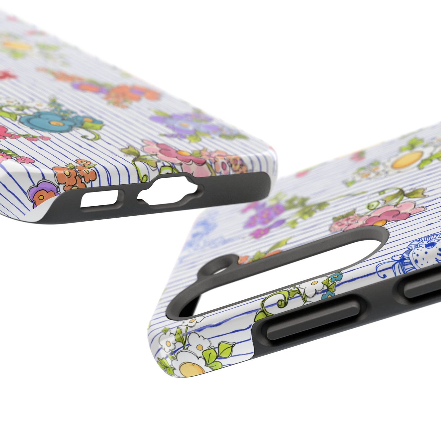 Mixed Bouquets Blue / White Phone Case