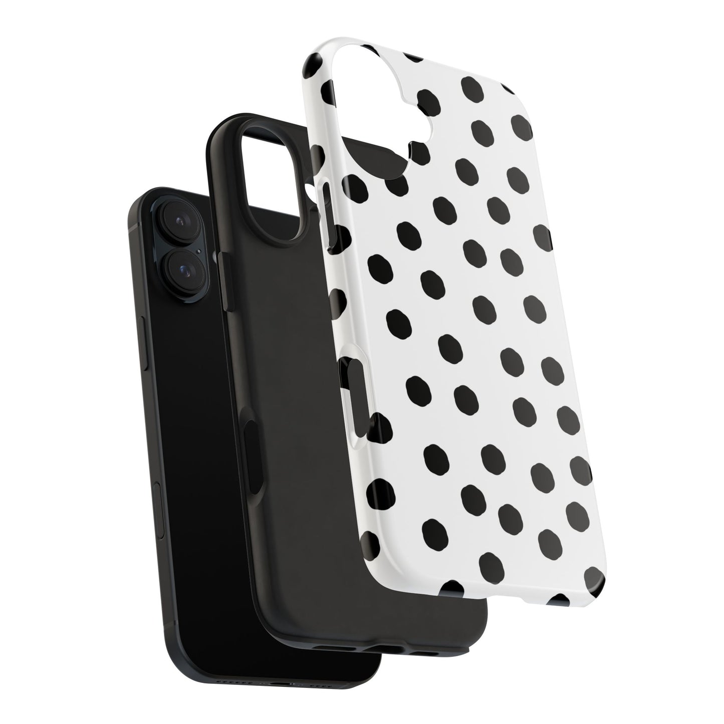 Jumbo Dots White / Black Phone Case
