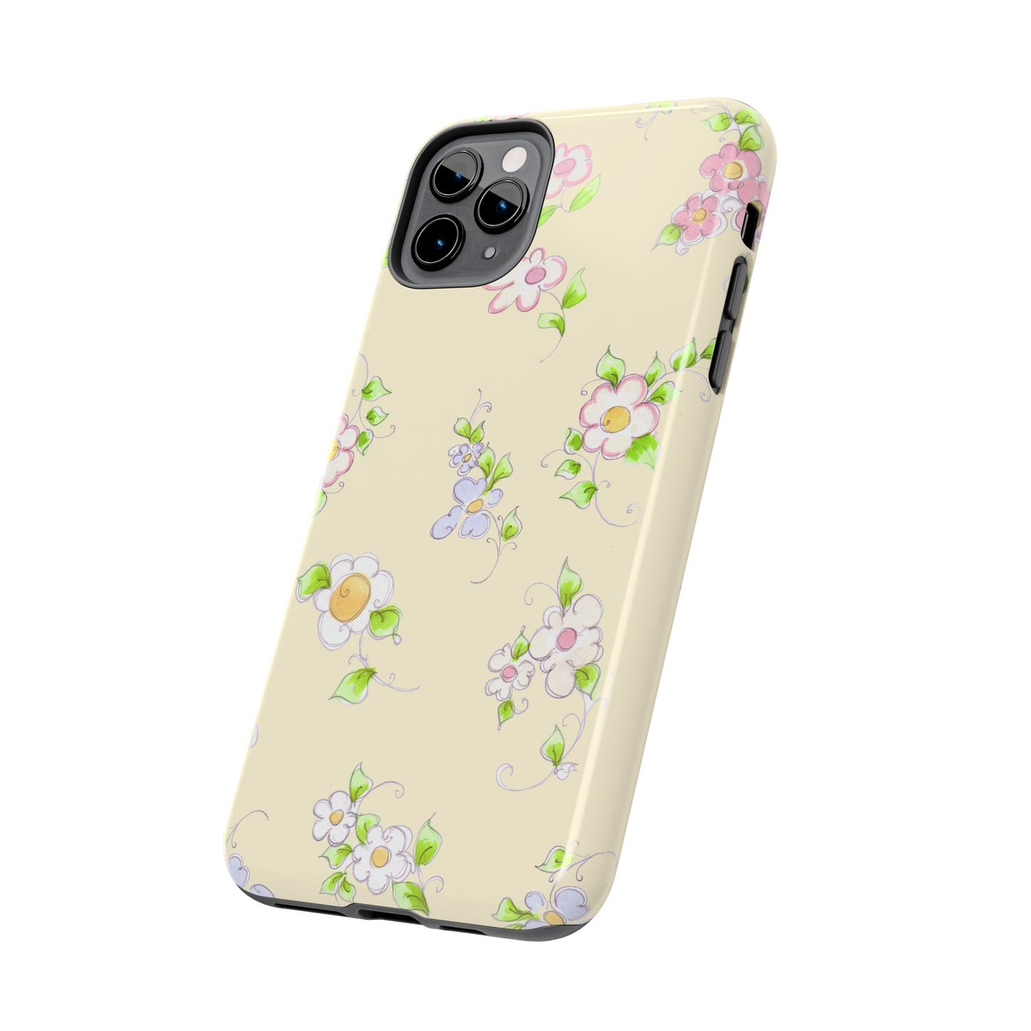 Precious Posies Yellow Phone Case