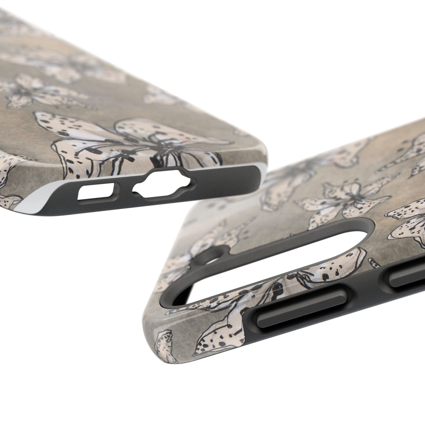 Spotted Lilies Gray Phone Case