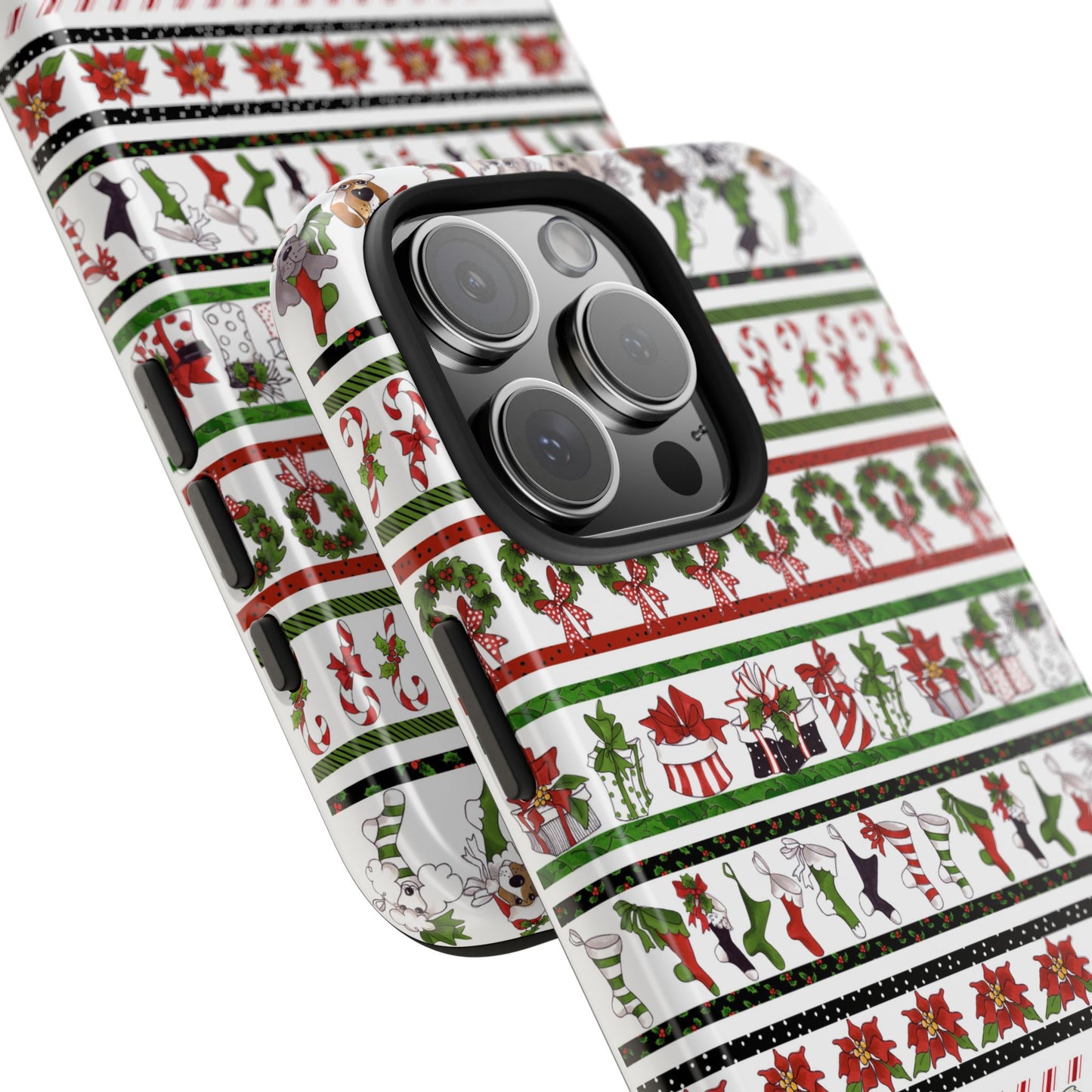 Holiday Borders White Phone Case