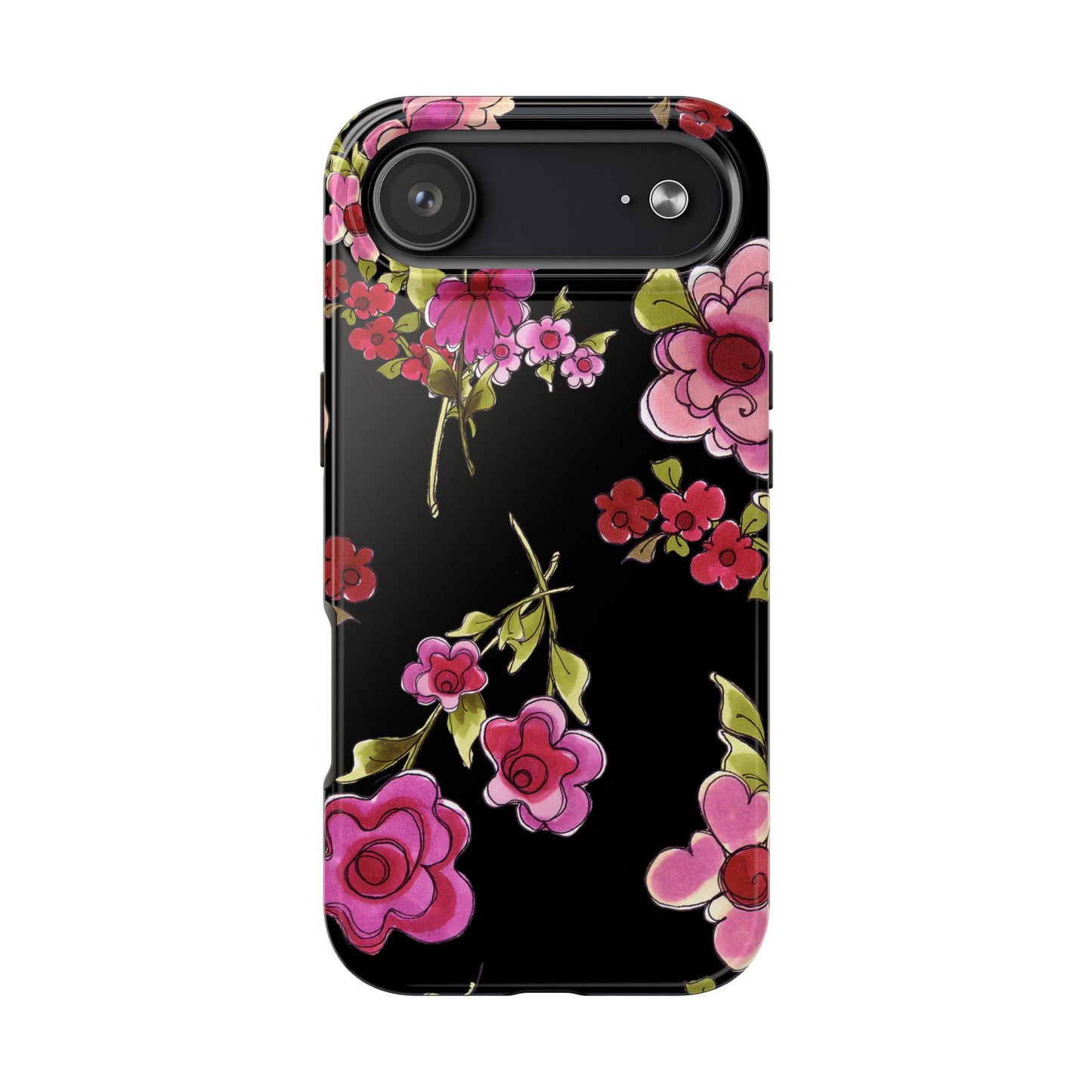 Jumbo Floral Black Phone Case