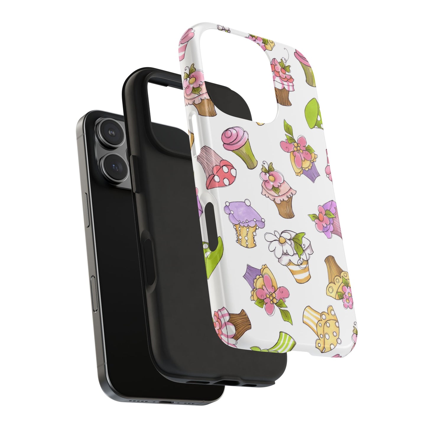 Cupcake Toss White Phone Case