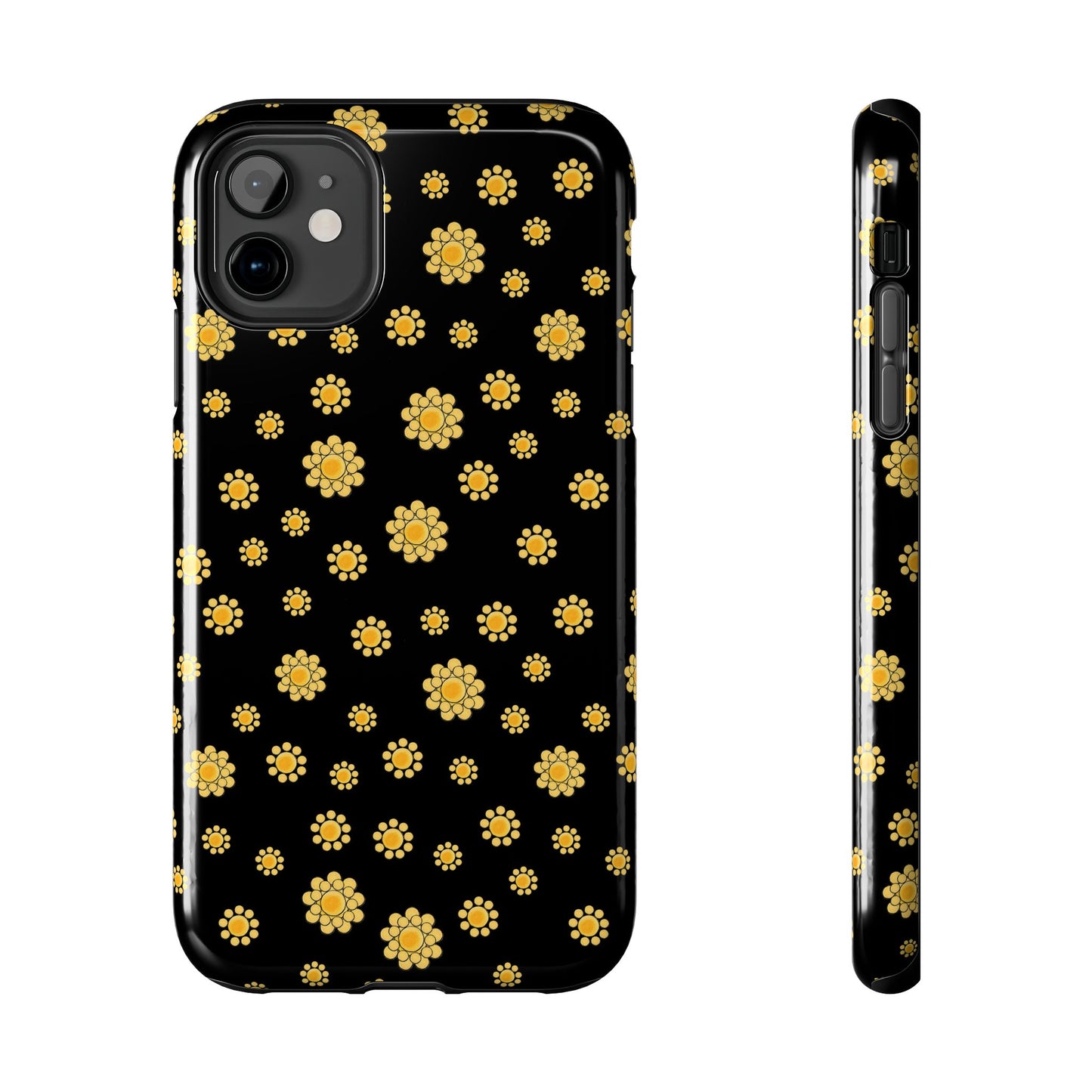 Bandana Dots Black / Yellow Phone Case