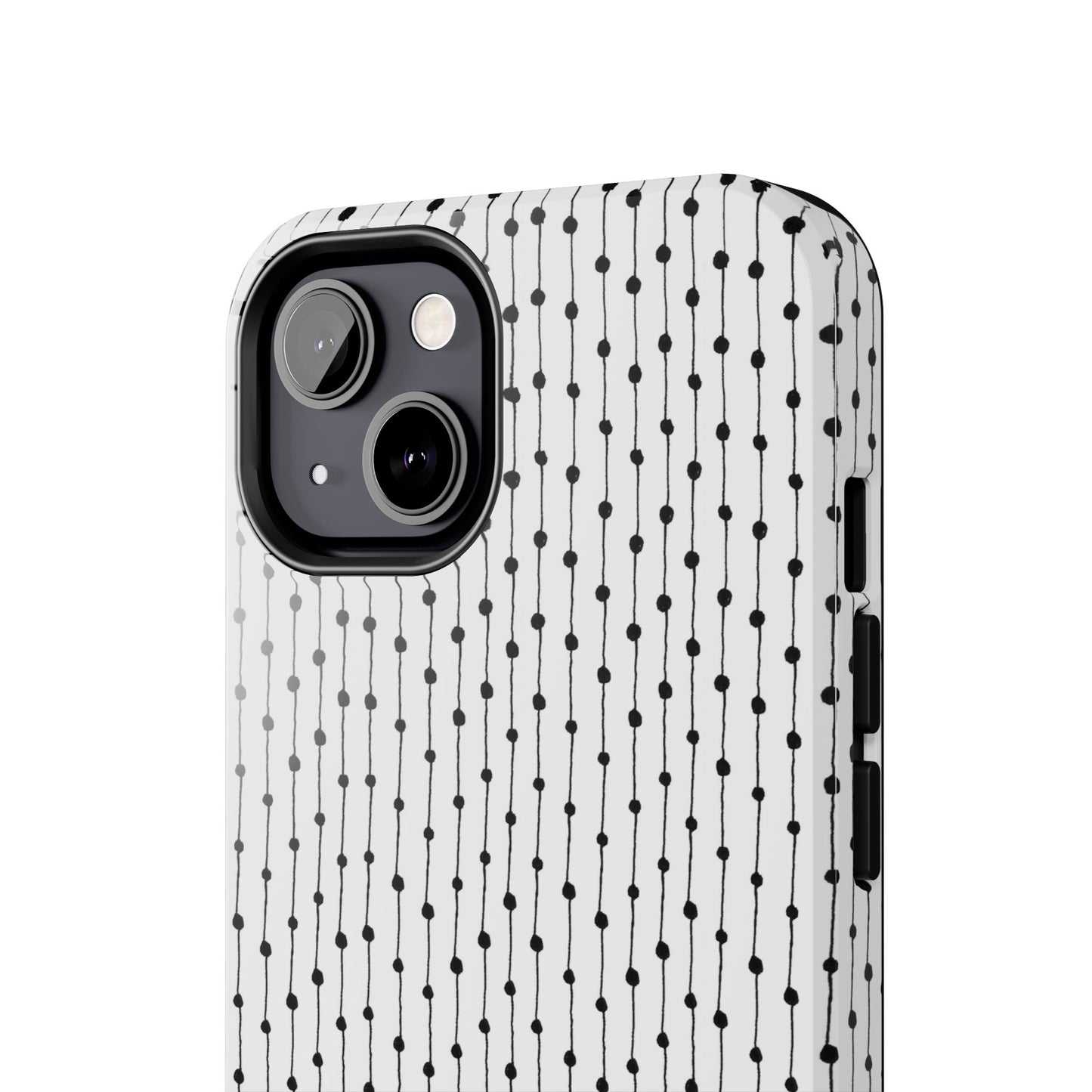 Pin Stripe White / Black Phone Case