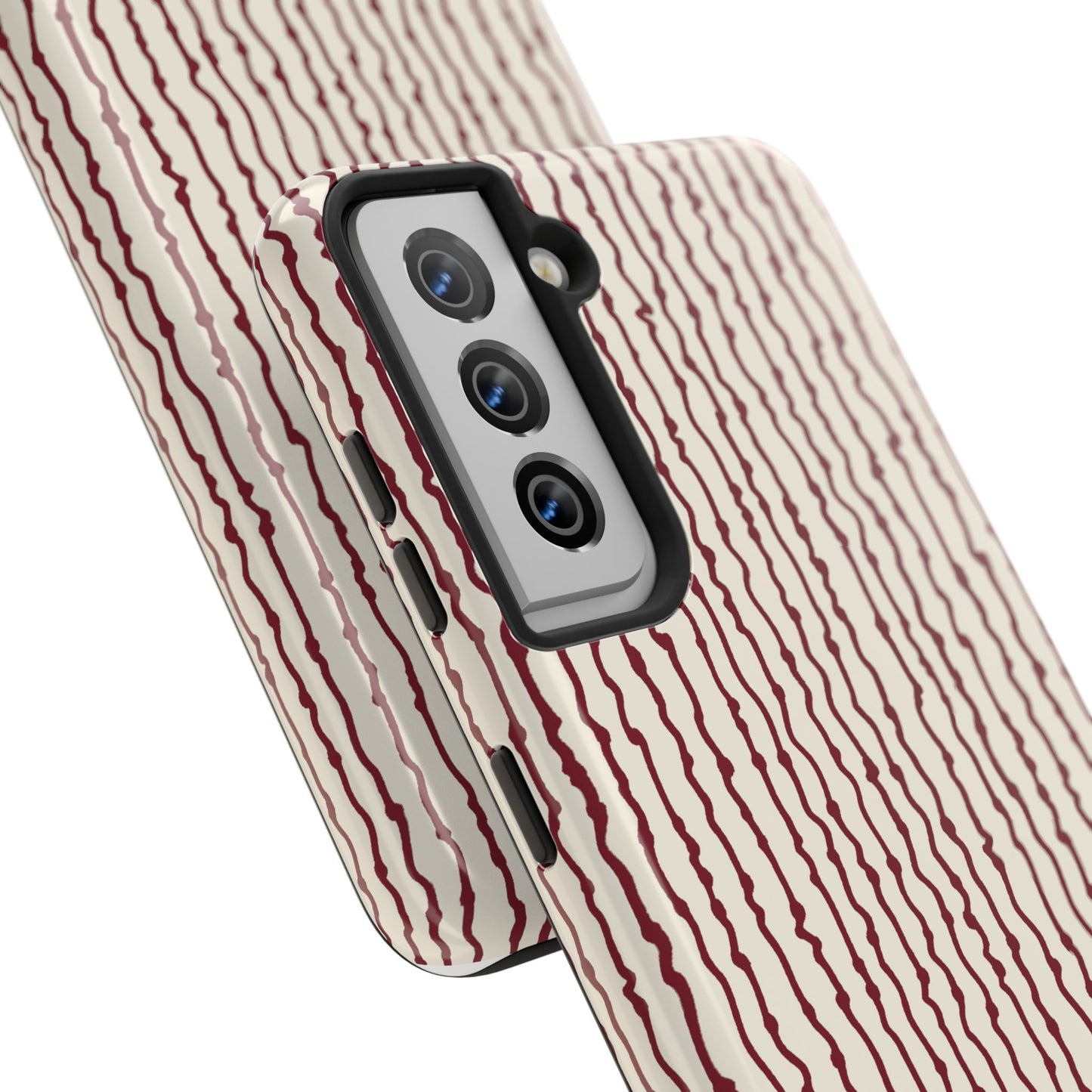 Faux Seersucker Ivory / Red Phone Case