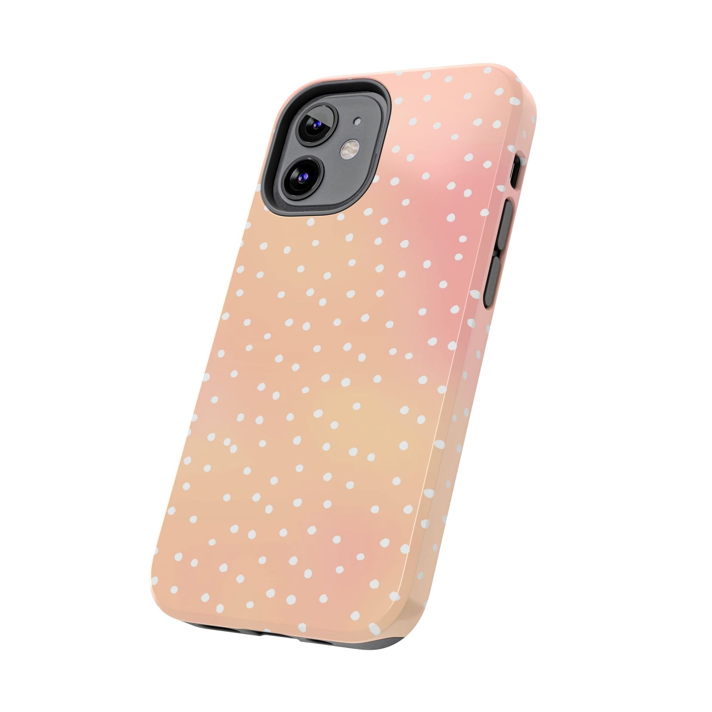 Dinky Dots Peach / White Phone Case