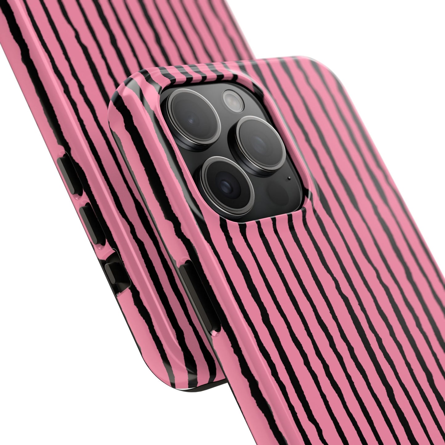 Sorta Stripe Bright Pink / Black Phone Case