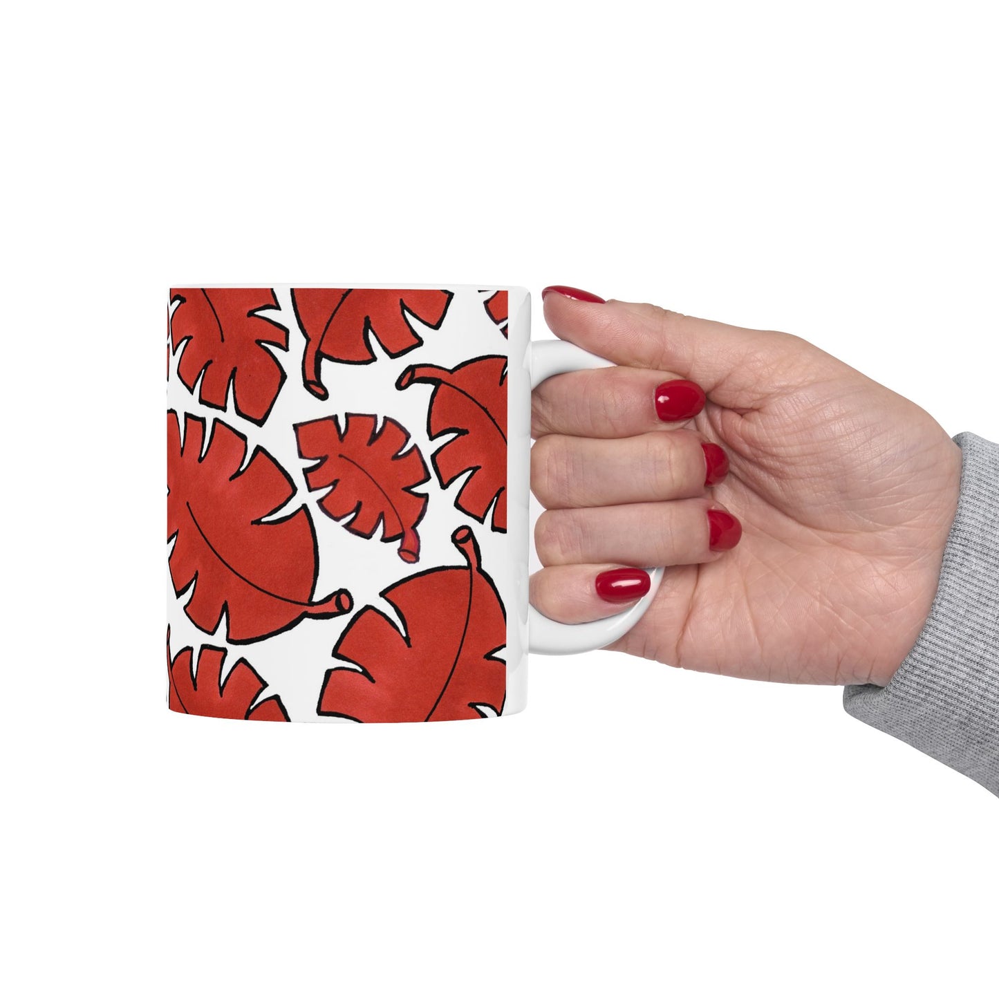 Red Bananas White Cup