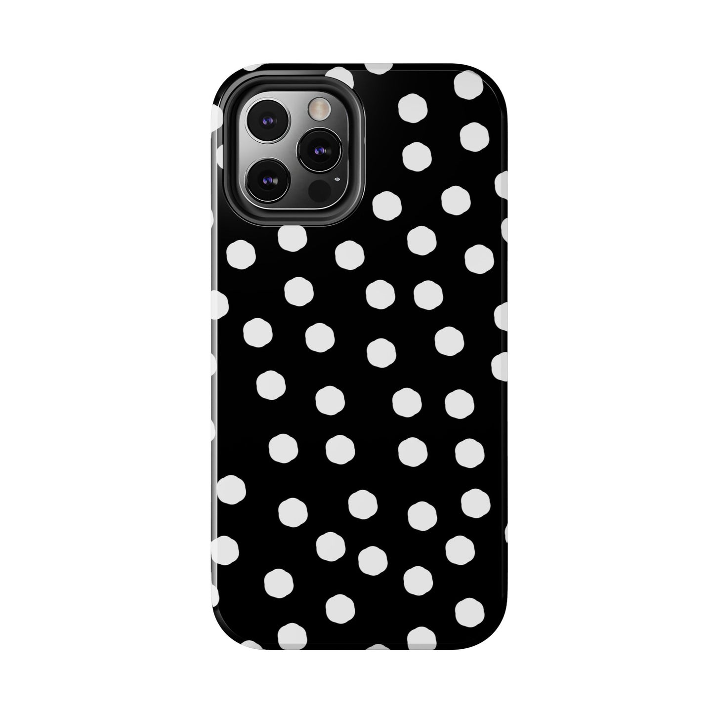 Jumbo Dots Black / White Phone Case