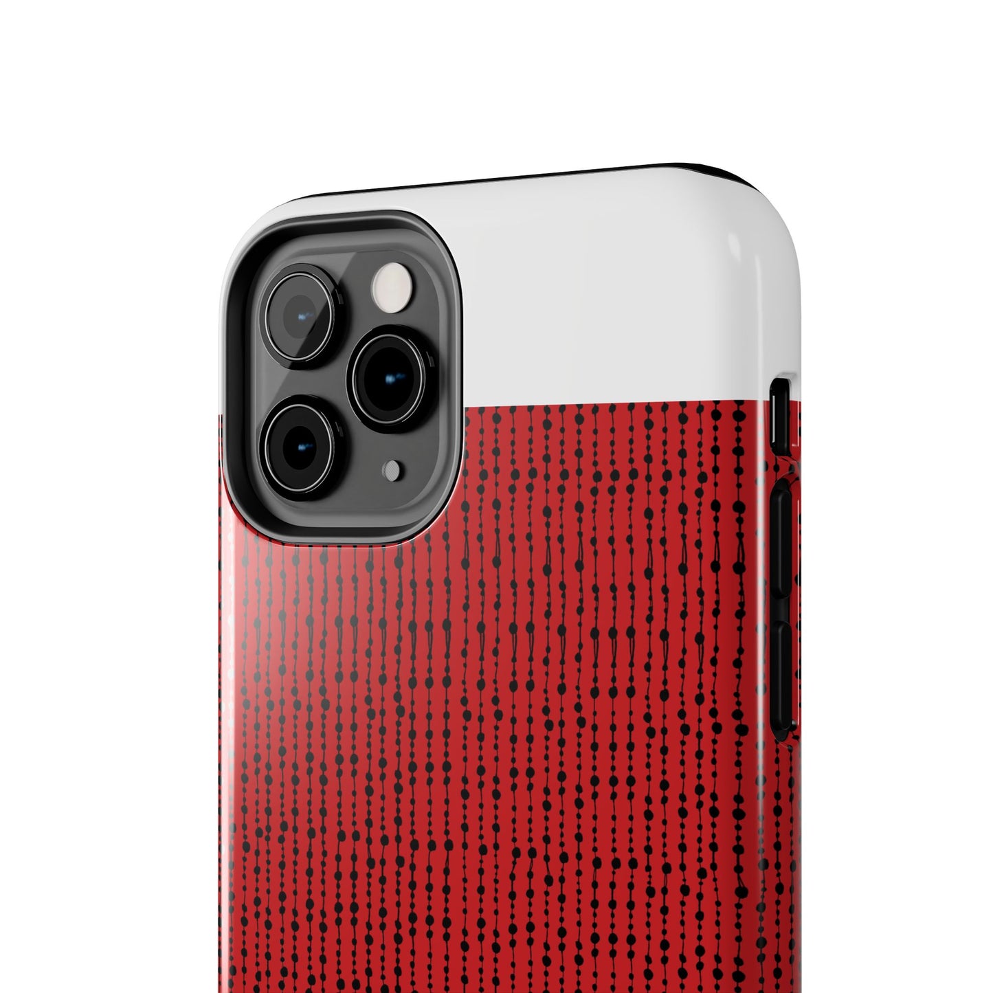 Beaded Curtain Red / Black Phone Case