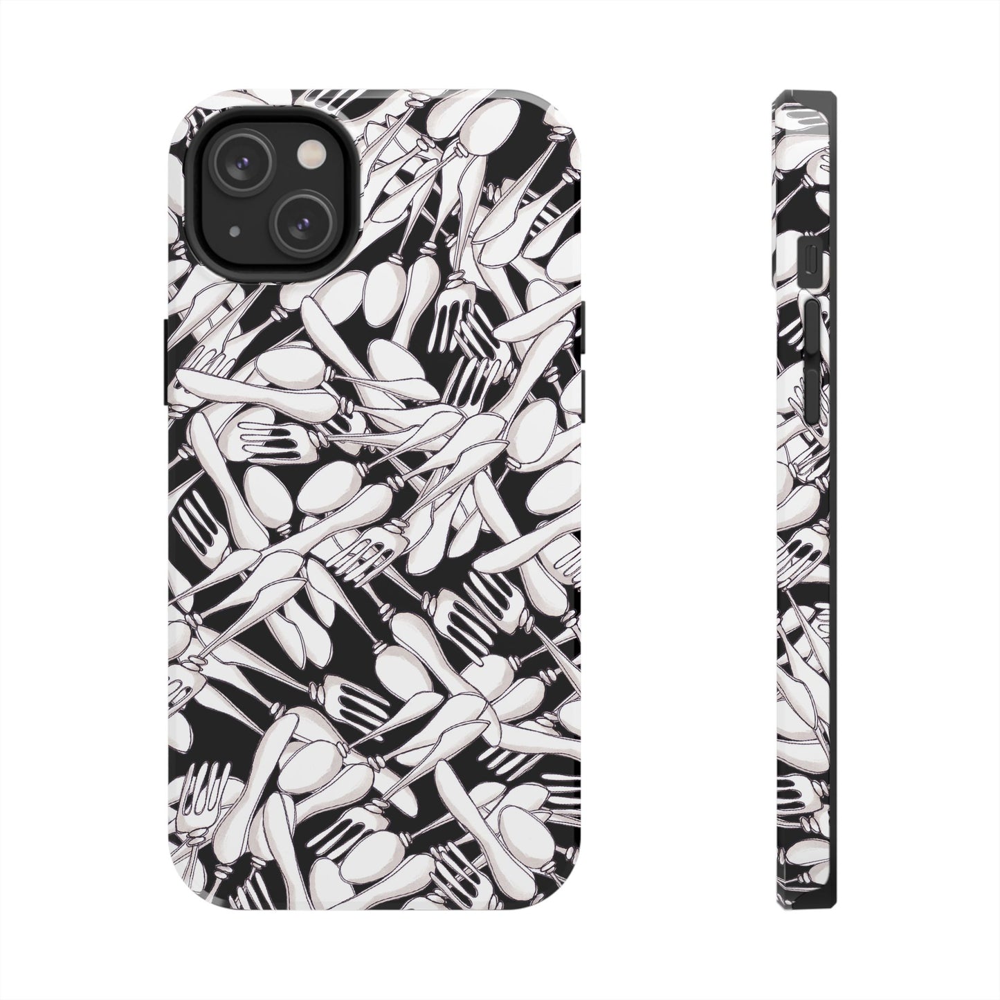 Silverware Wars Black Phone Case