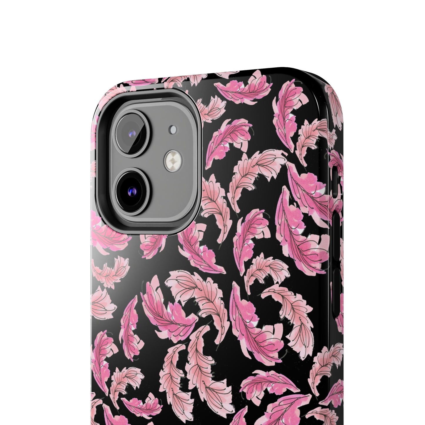Flam Feathers Black Phone Case