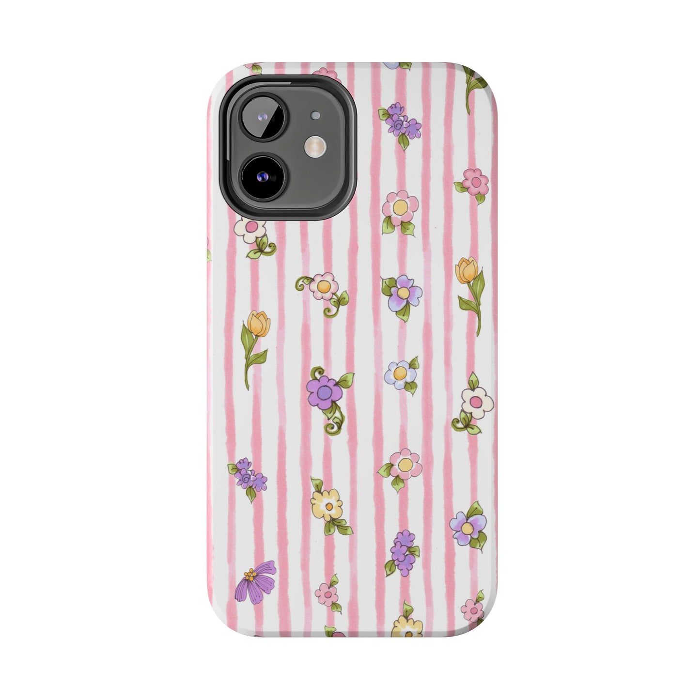 Pretty Posie Stripe Phone Case