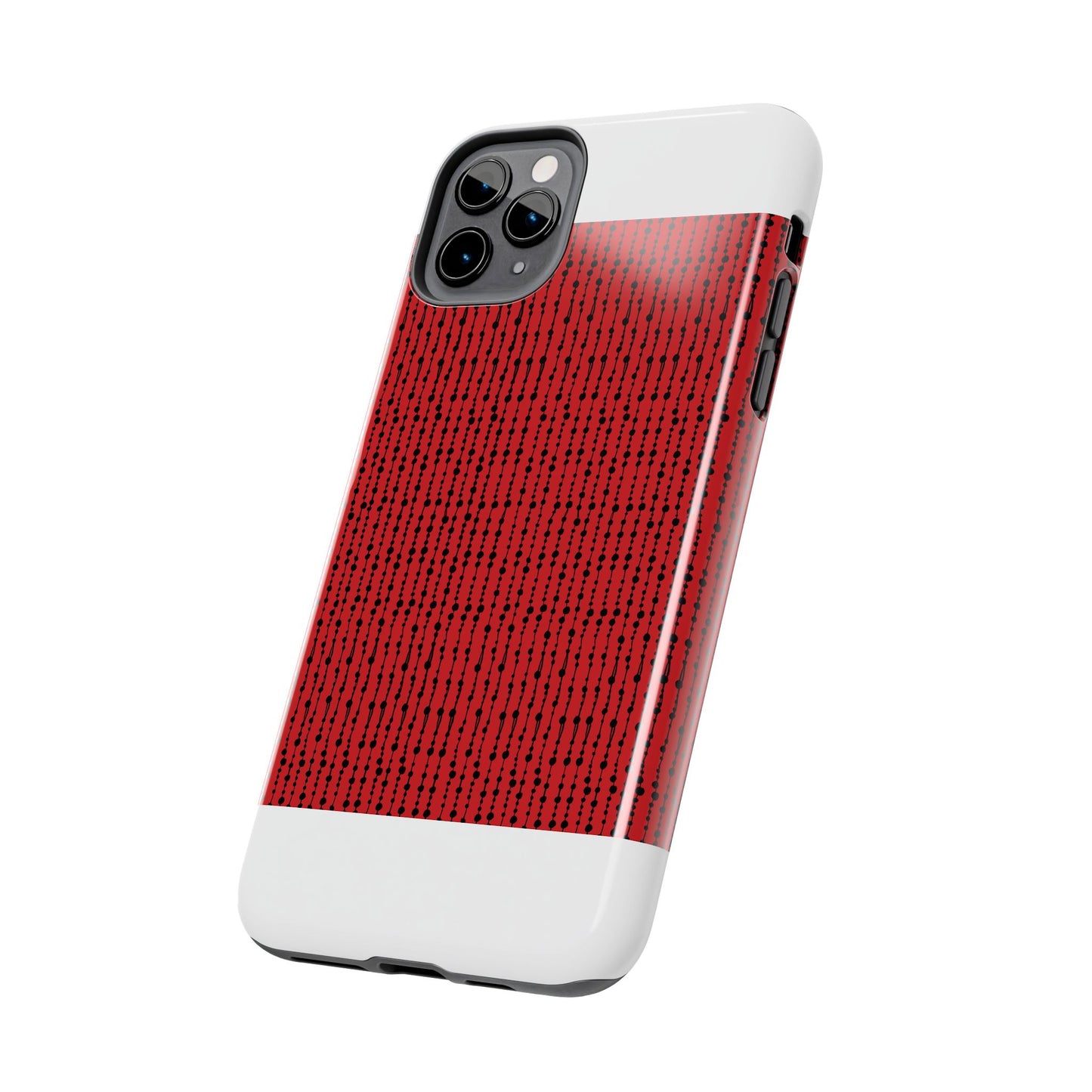 Beaded Curtain Red / Black Phone Case