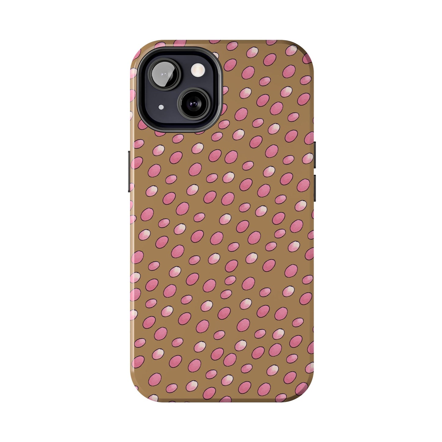 Egg Dots Chocolate / Pink Phone Case